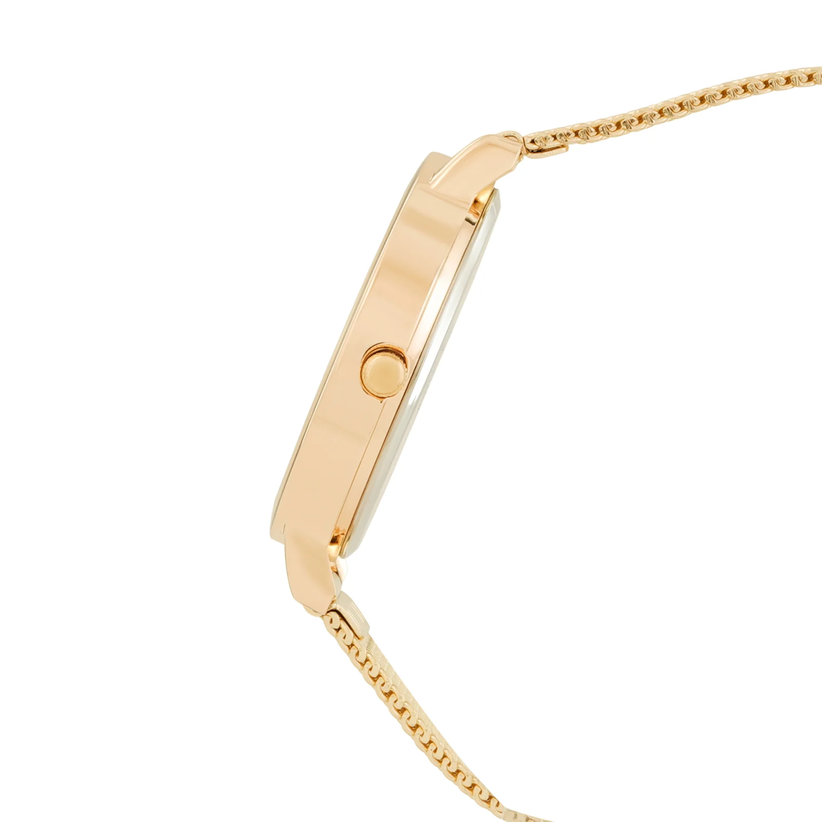 Edna White Medium Dial Gold Mesh Strap Women's Watch - Image 5