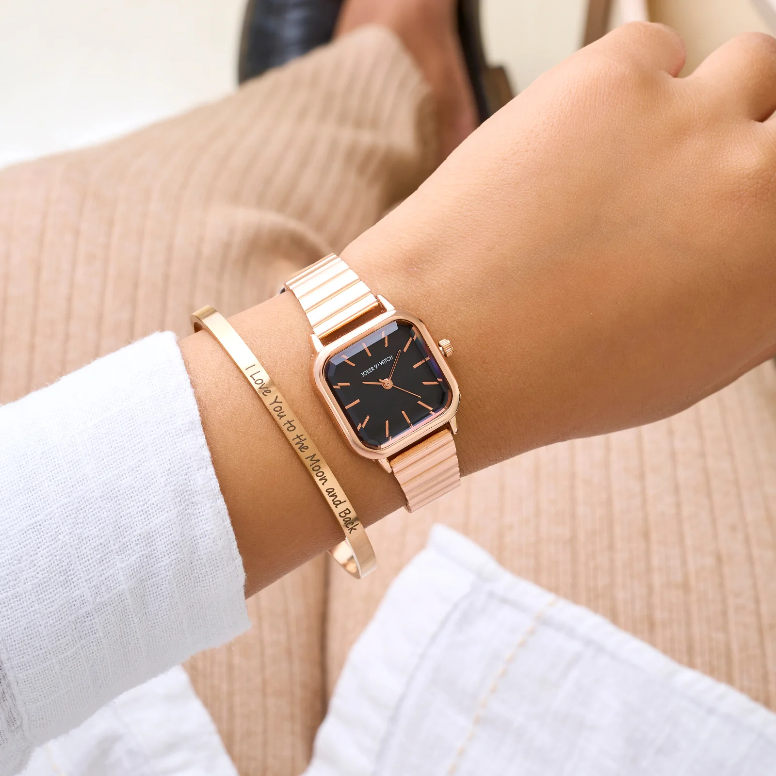 Elegant Aura Watch Bracelet Stack