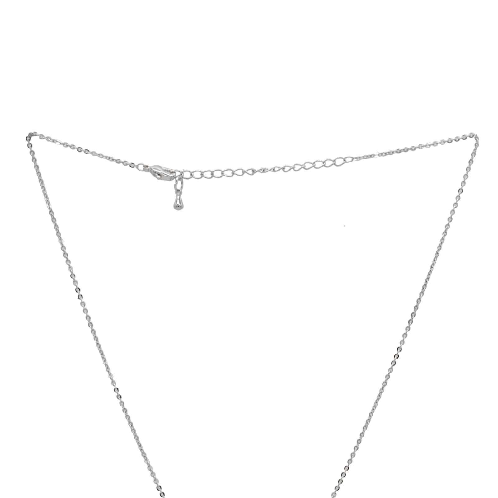 Elegant Rhinestone Charm Silver Necklace - Image 5