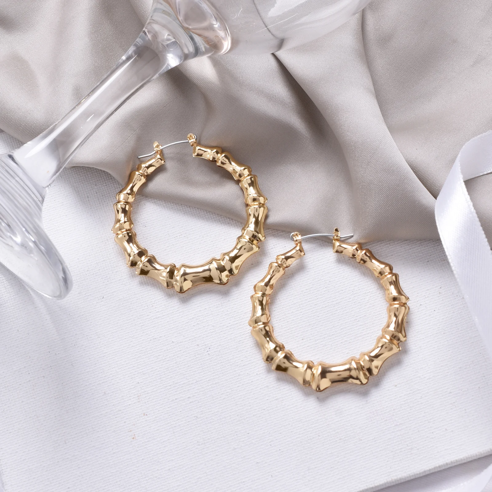 Em Gold Party Hoops