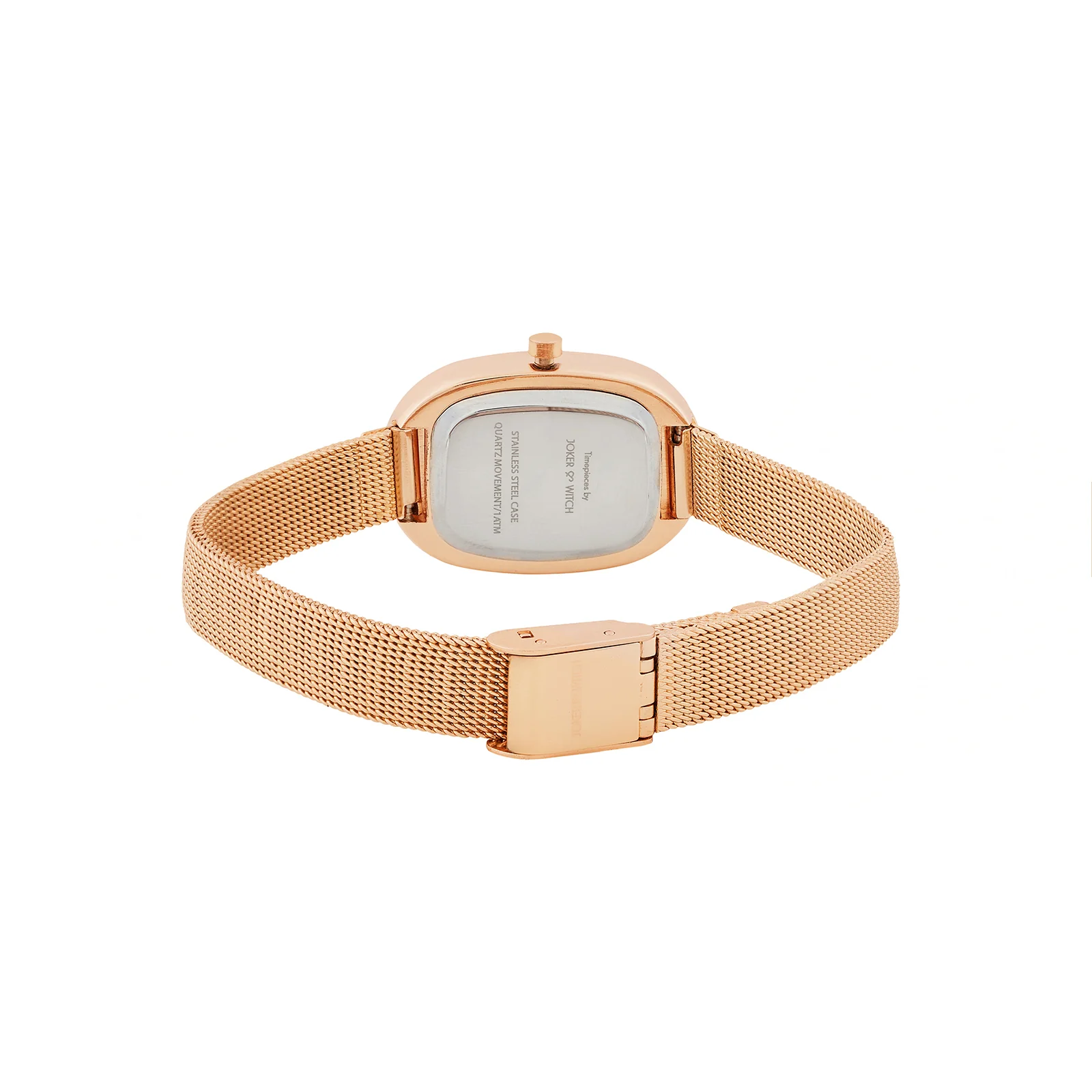 Enola Maroon Small Oval Dial Rose Gold Mesh Strap Women's Watch - Image 6