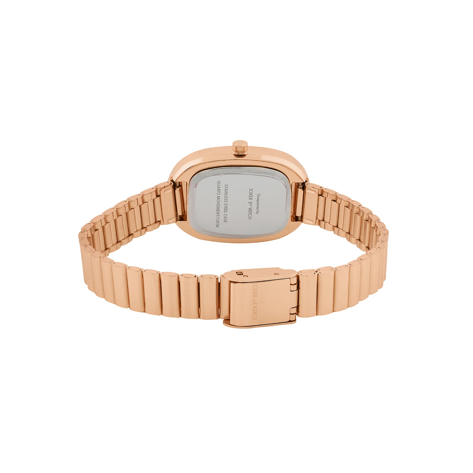 Eterna Black Small Oval Dial Rose Gold Linked Chain Strap Women's Watch - Image 6