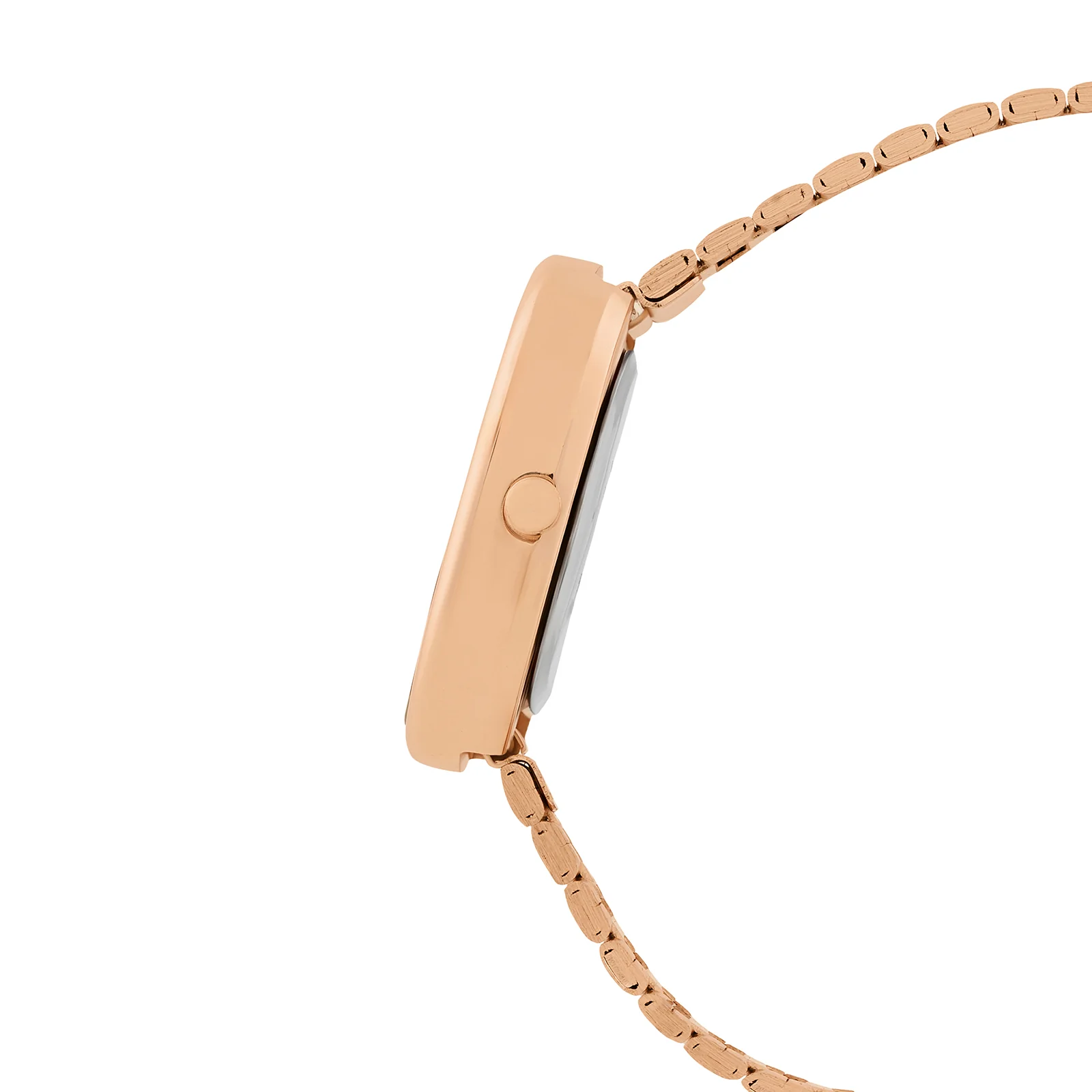 Eterna White MOP Small Oval Dial Rose Gold Linked Chain Strap Women's Watch - Image 5