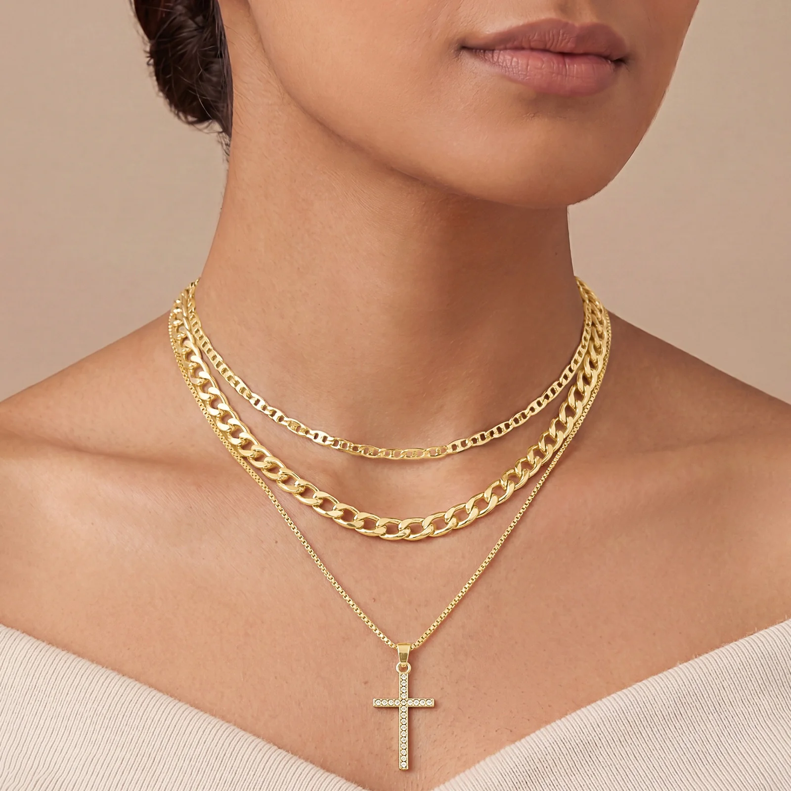 Everan Gold Layered Love Necklace