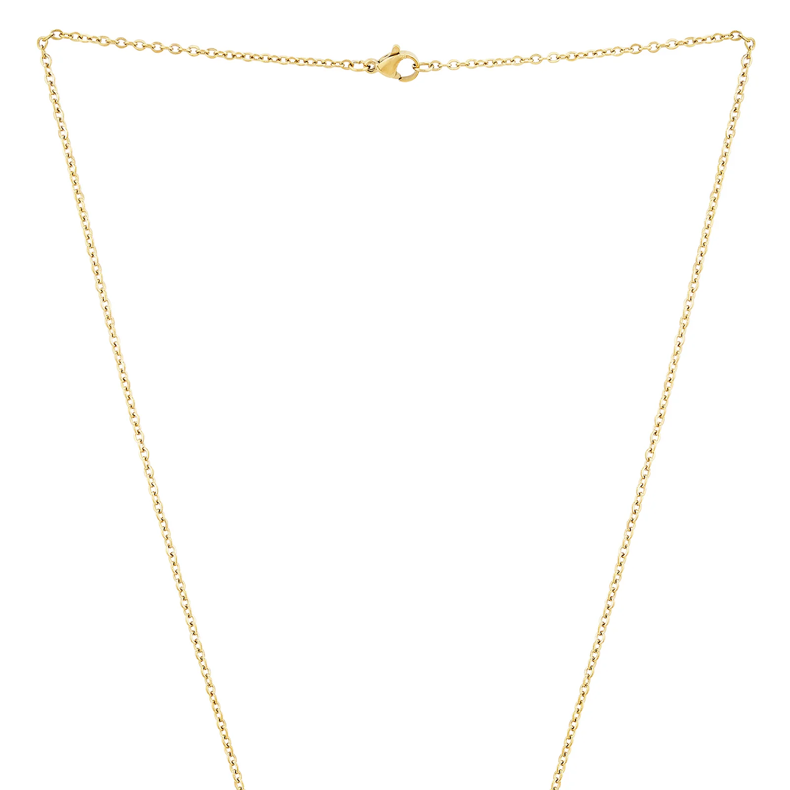 Evil Eye Gold Women's Round Mantra Necklace - Image 4