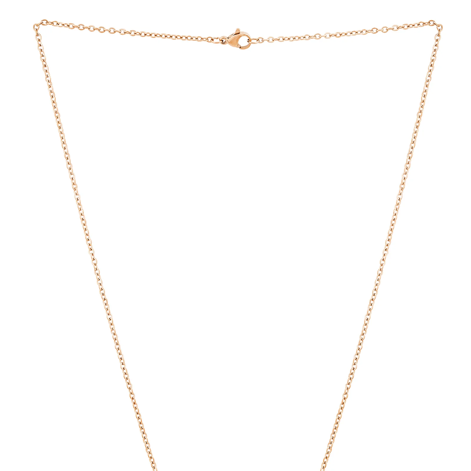 Evil Eye Rose Gold Women's Round Mantra Necklace - Image 3