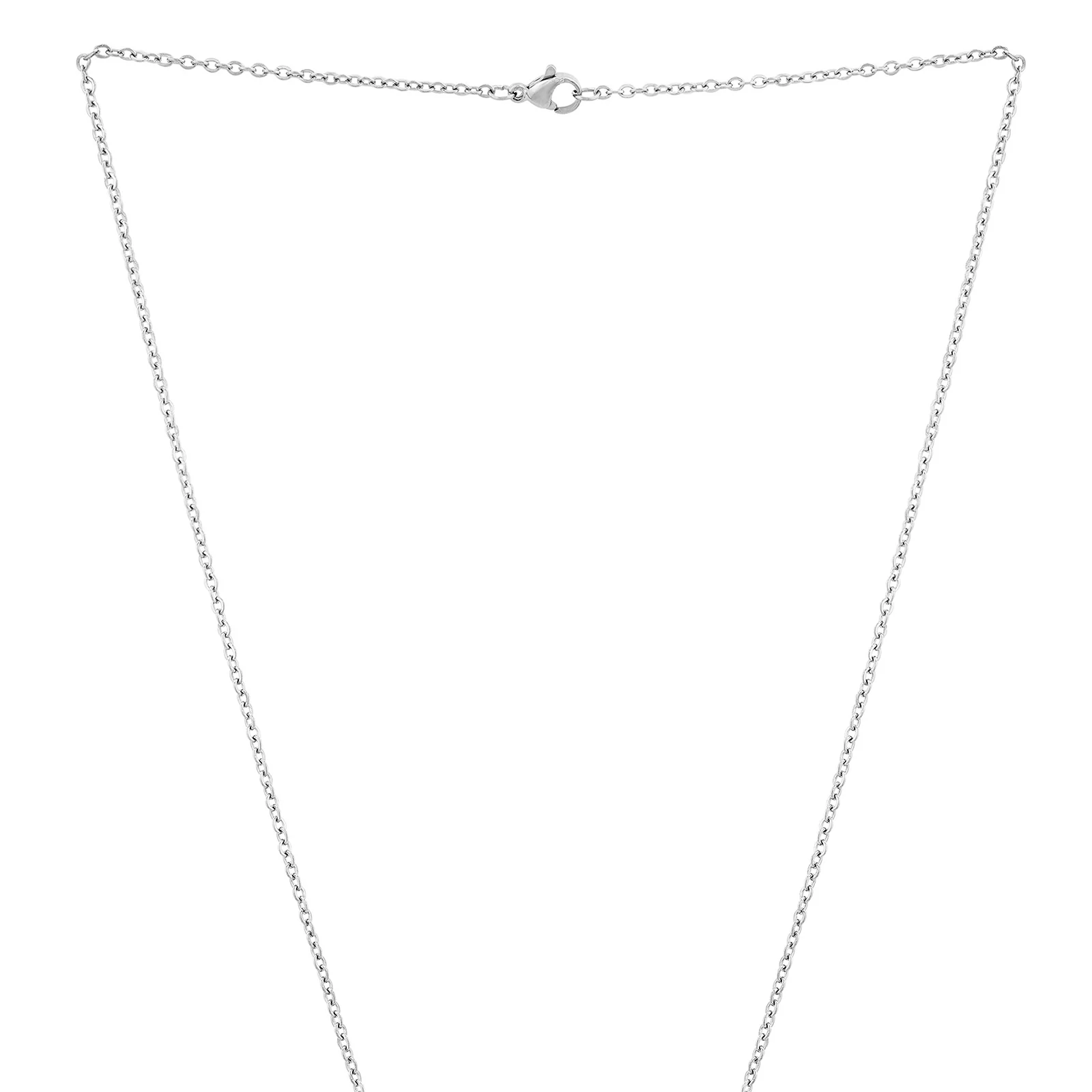 Evil Eye Silver Women's Round Mantra Necklace - Image 4
