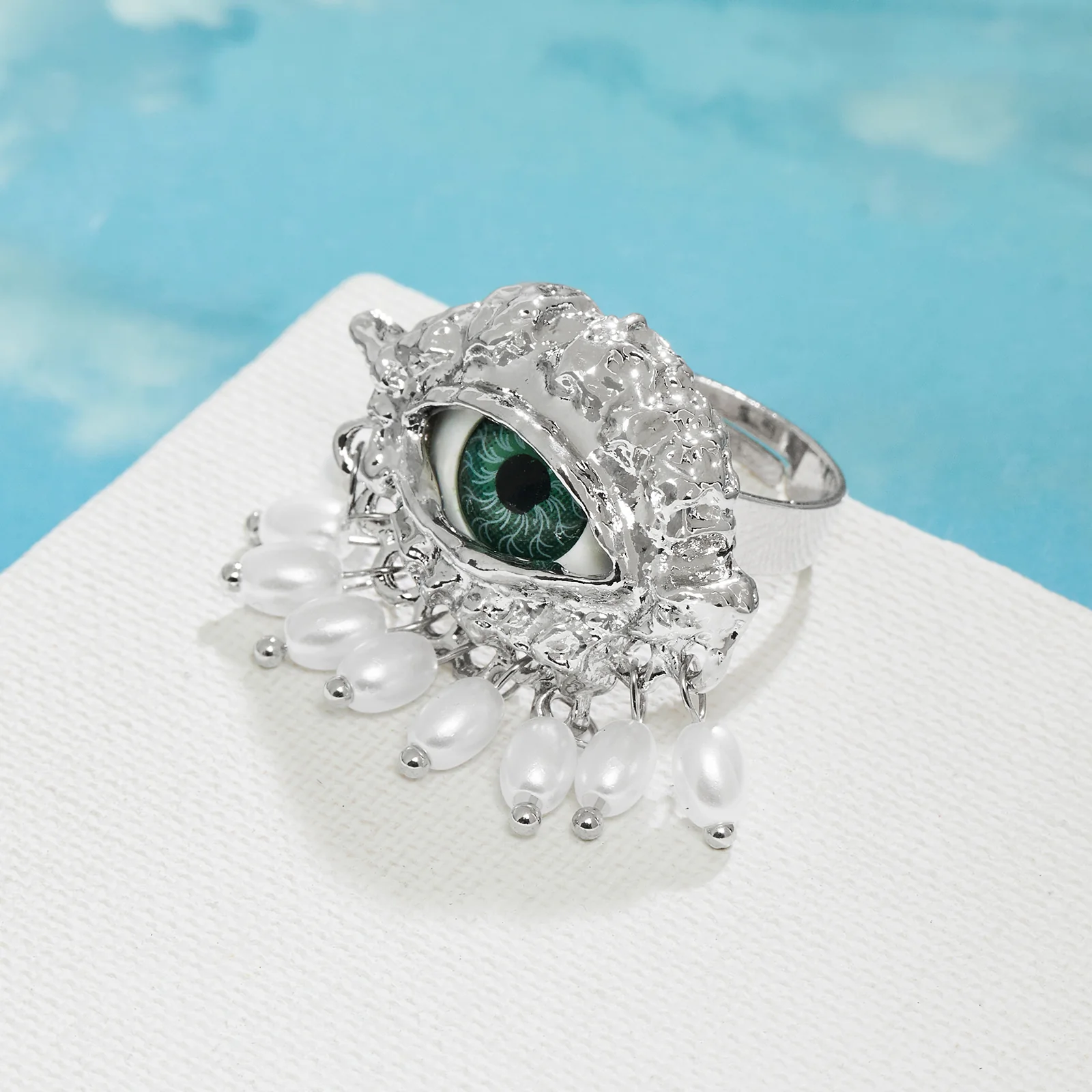 Eye Spy Evil Eye Silver Ring