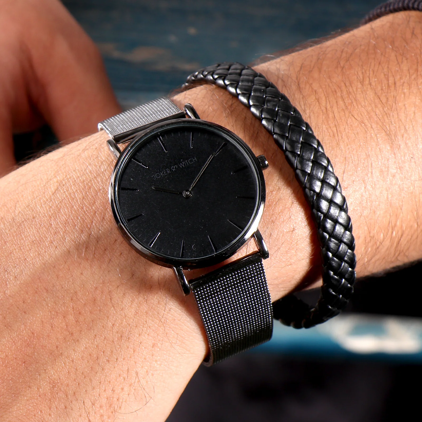 Felix Gunmetal Men's Watch Bracelet Stack