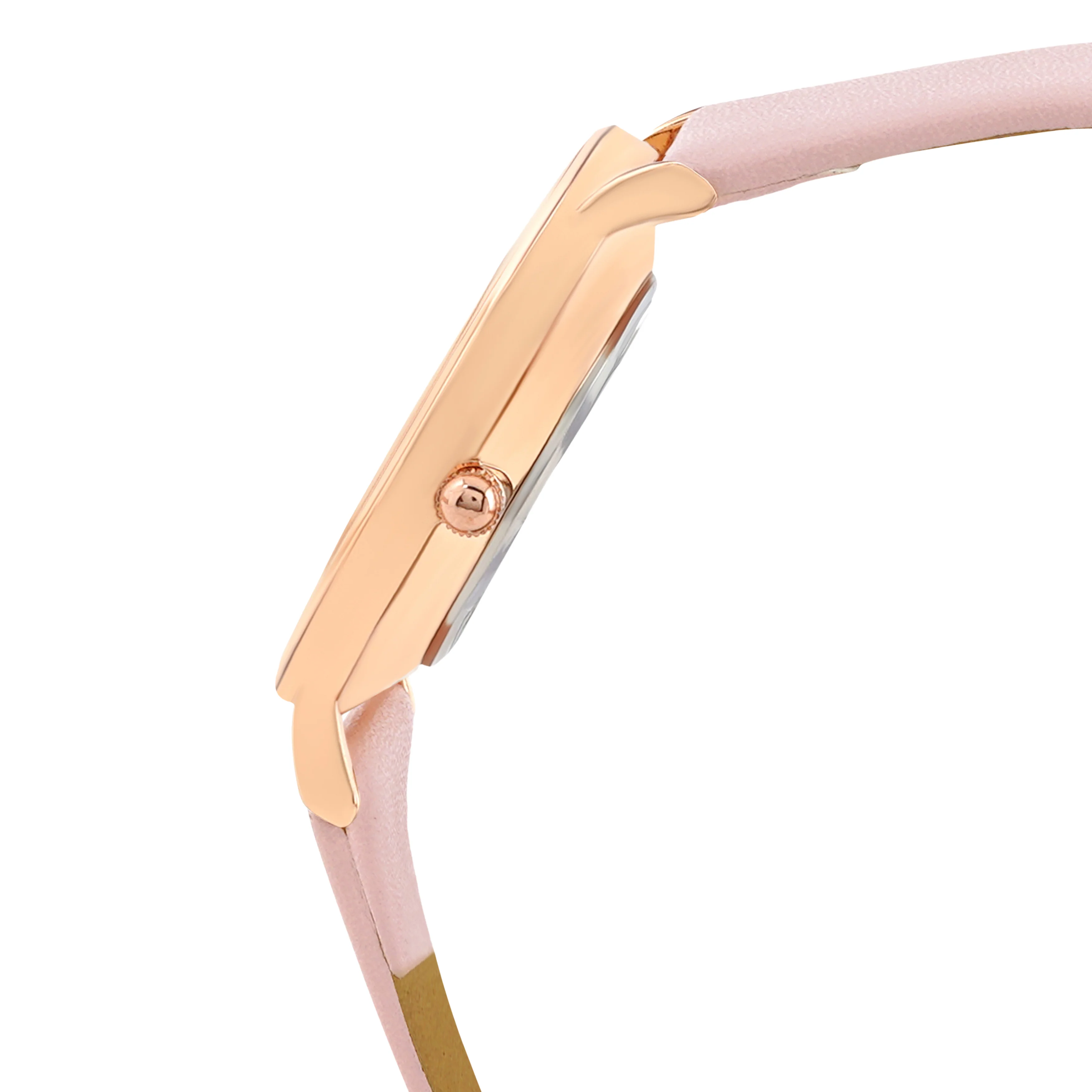 Printed Fern Pink Medium Dial PU Strap Women's Watch - Image 5