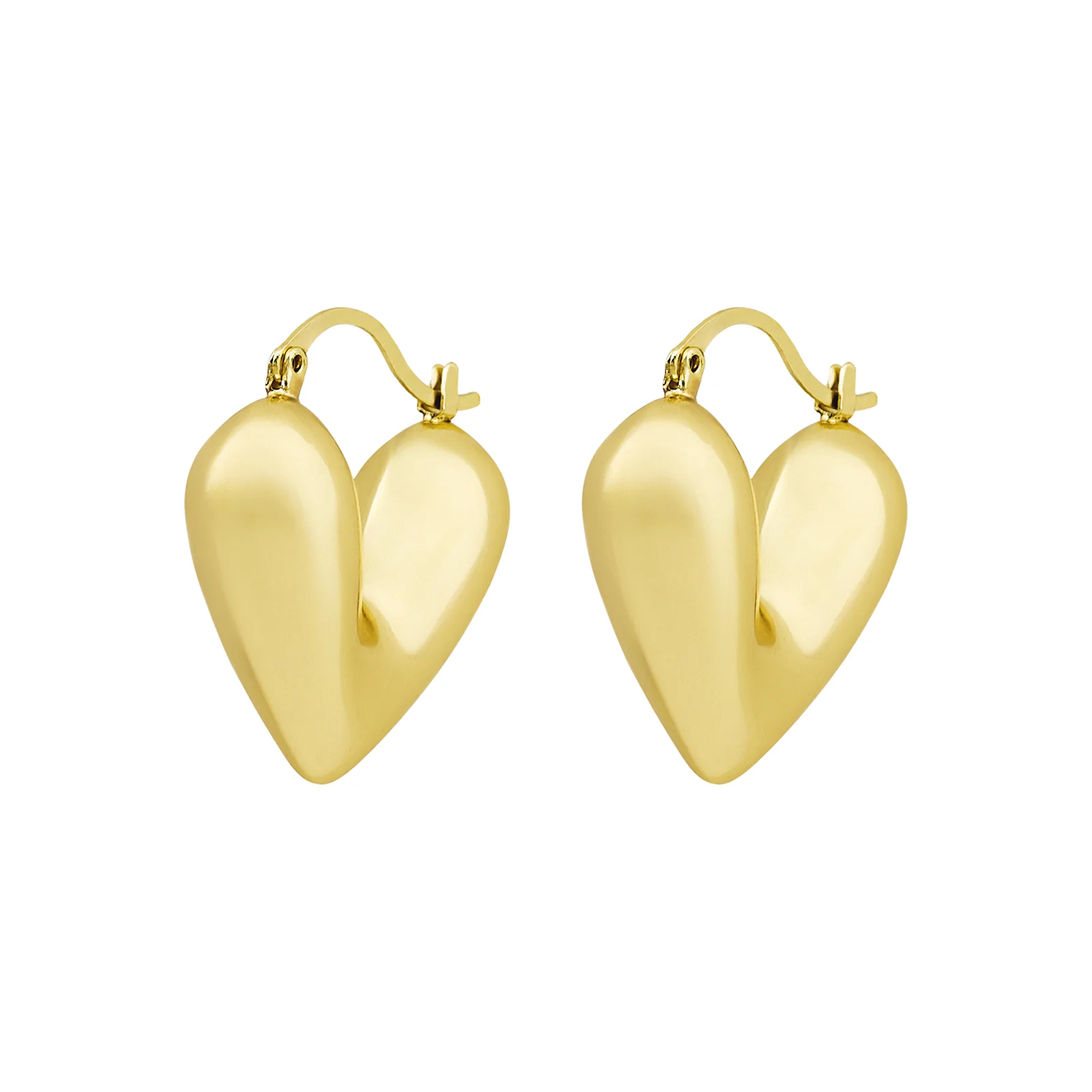 Flor Heart Shaped Gold Love Earrings - Image 3