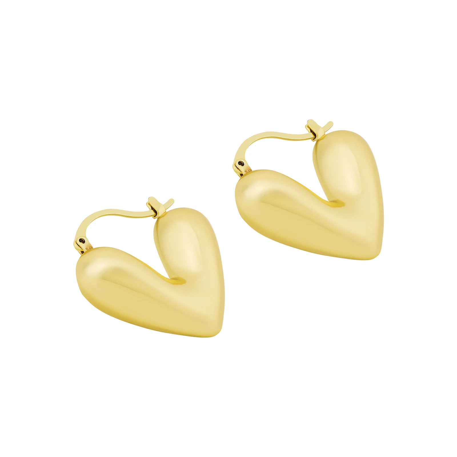 Flor Heart Shaped Gold Love Earrings - Image 4