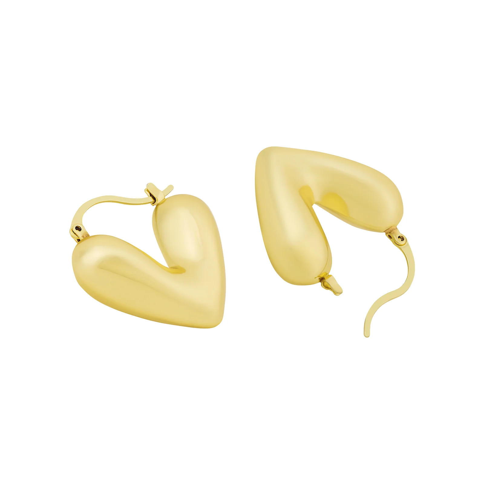 Flor Heart Shaped Gold Love Earrings - Image 5