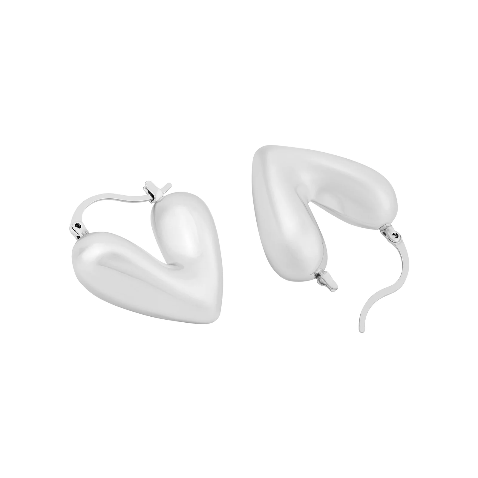 Flor Heart Shaped Silver Love Earrings - Image 5