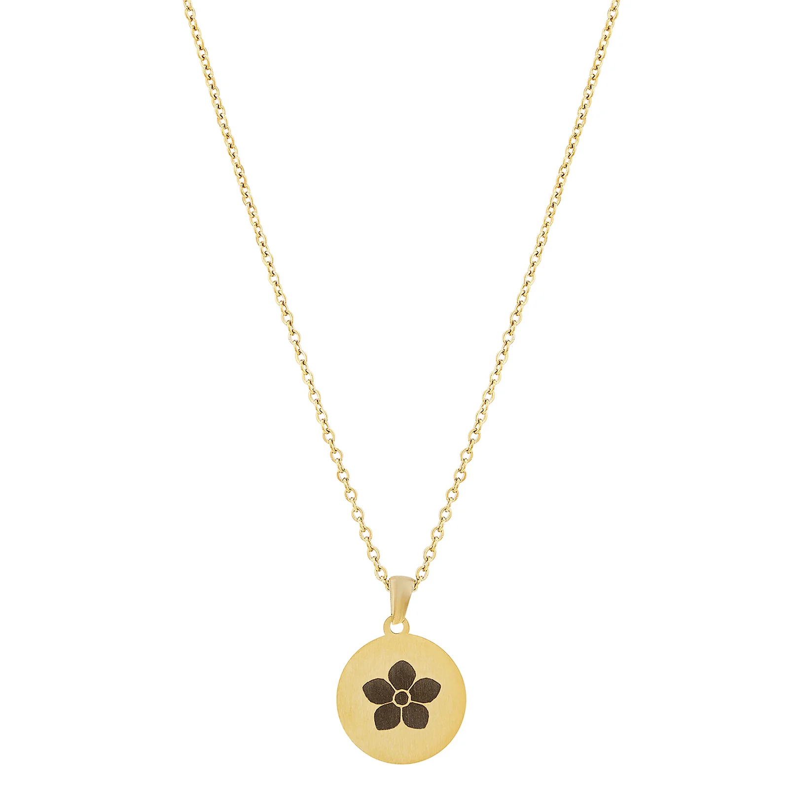 Flora Gold Women's Round Mantra Necklace - Image 5