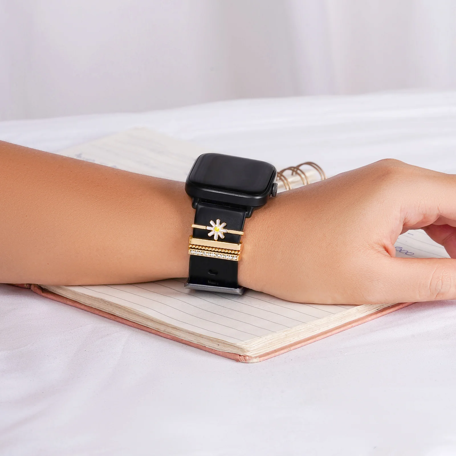 Floral Daydream Gold Ring Watch Charm - Image 2