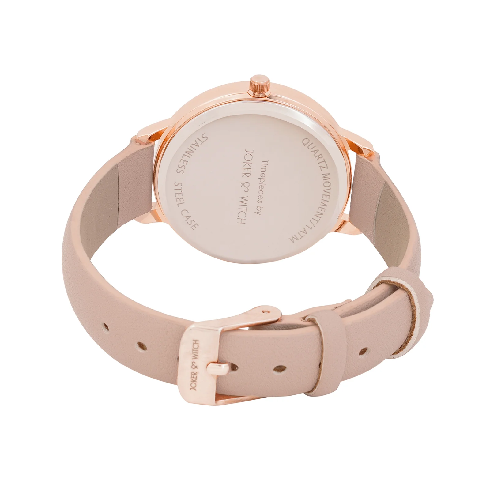 Flutter White Medium Dial Pink PU Strap Women's Watch - Image 6
