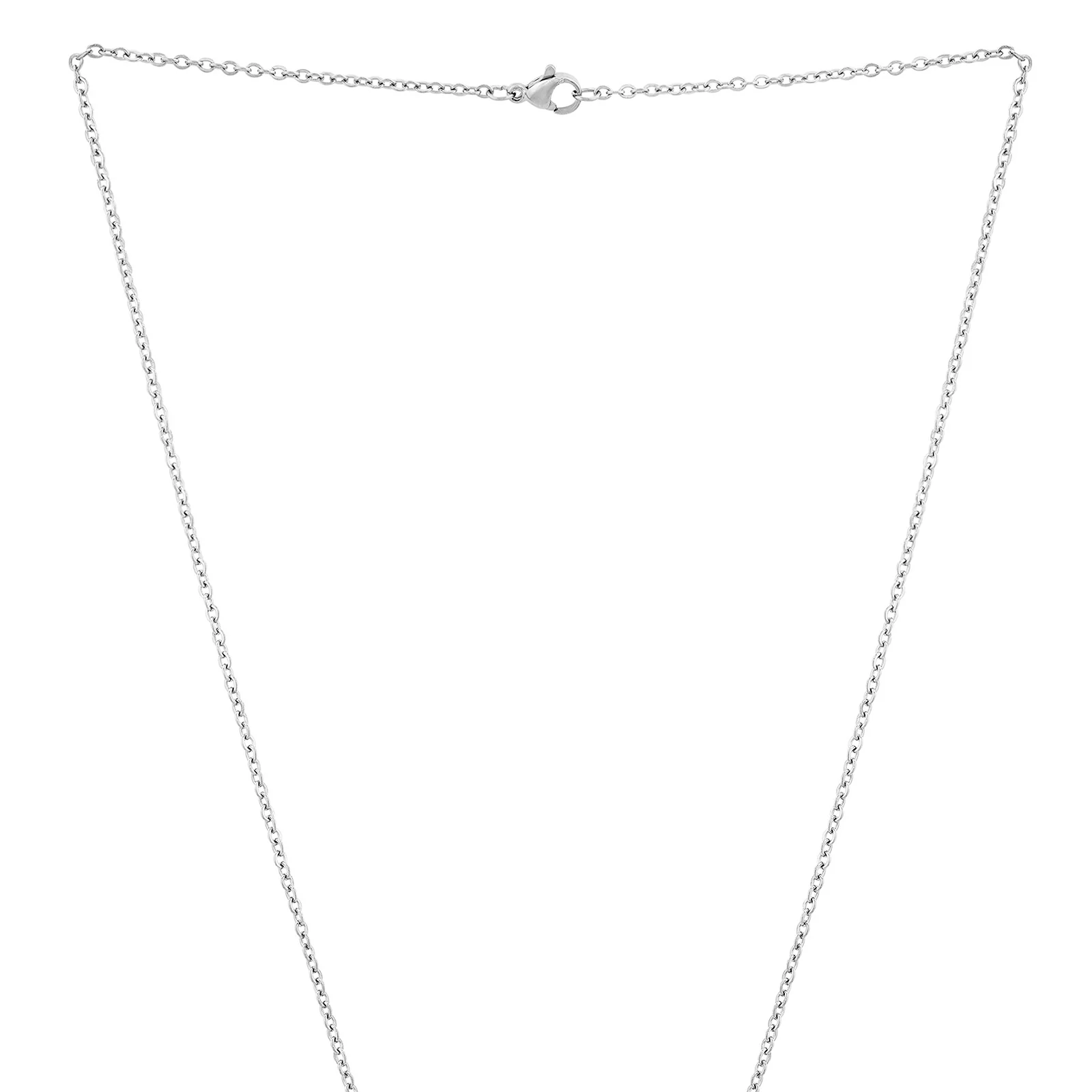 Forever Silver Women's Round Mantra Necklace - Image 5