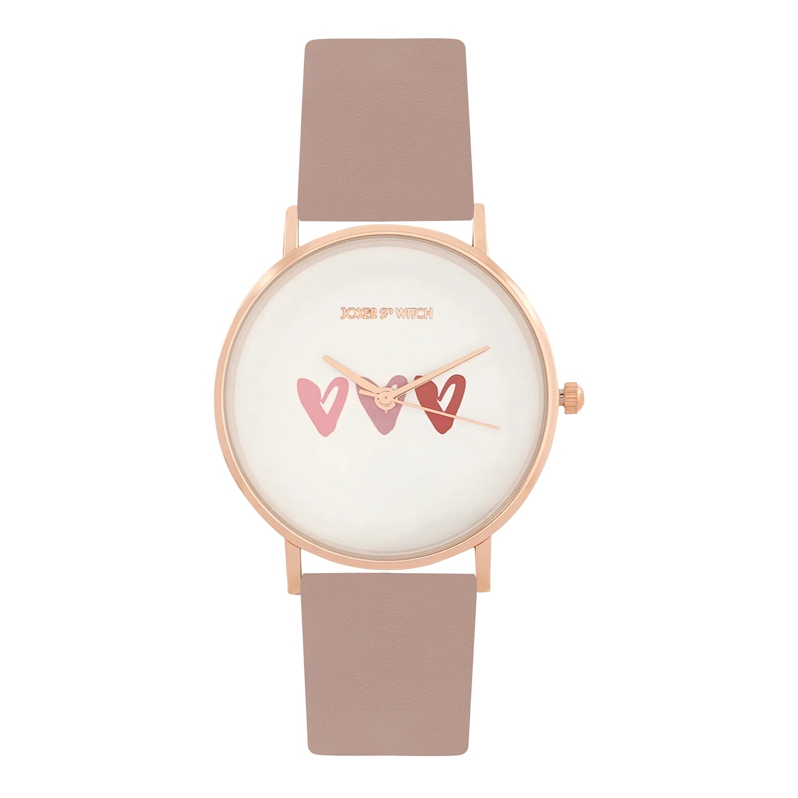 Printed Frolic White Medium Dial Mauve PU Strap Women's Watch