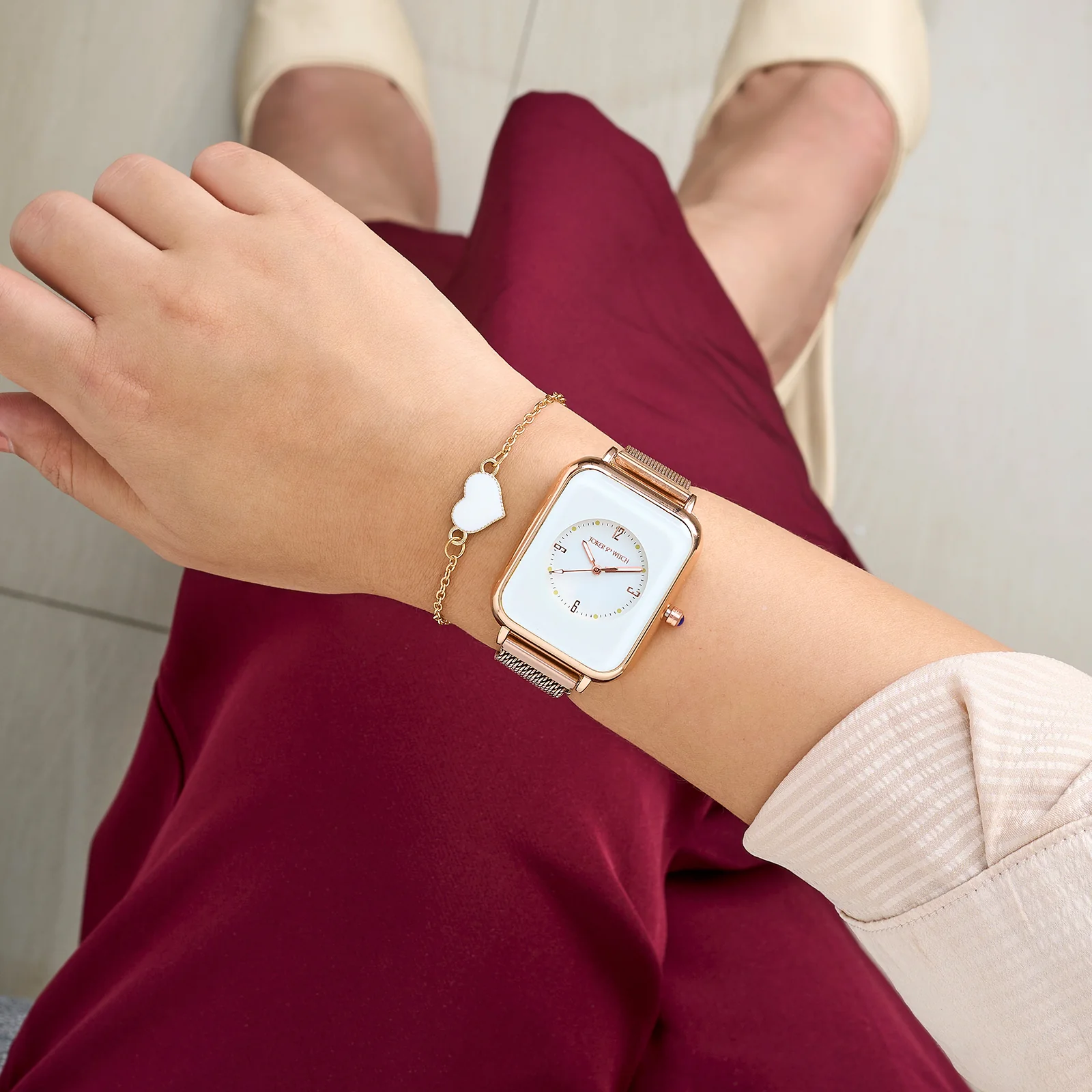 Frosted Gleam Watch Bracelet Stack