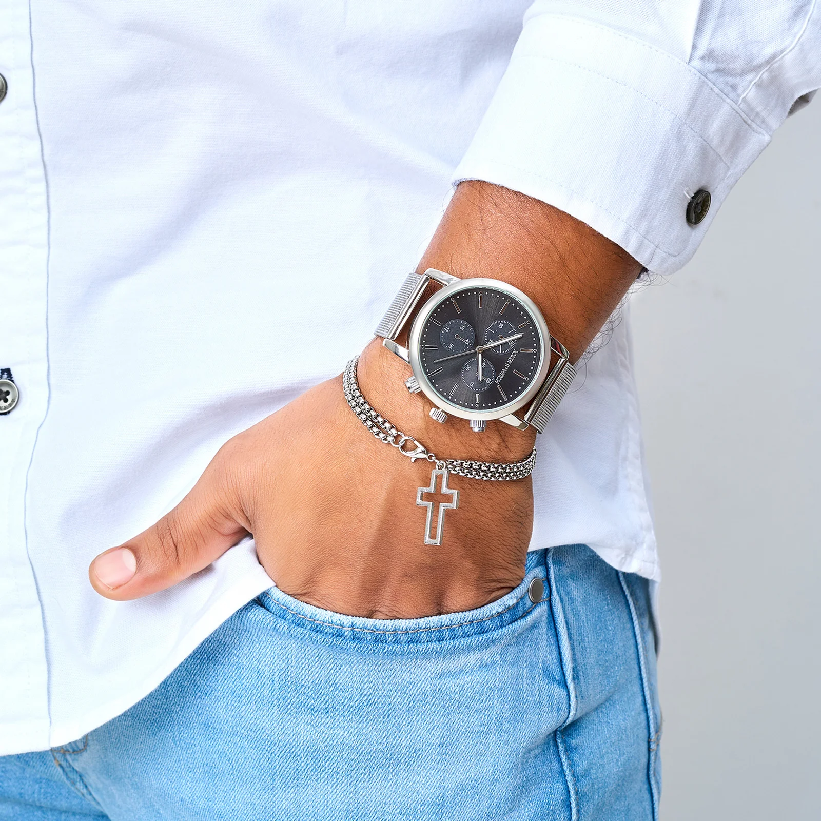 Gearline Men's Watch Bracelet Stack