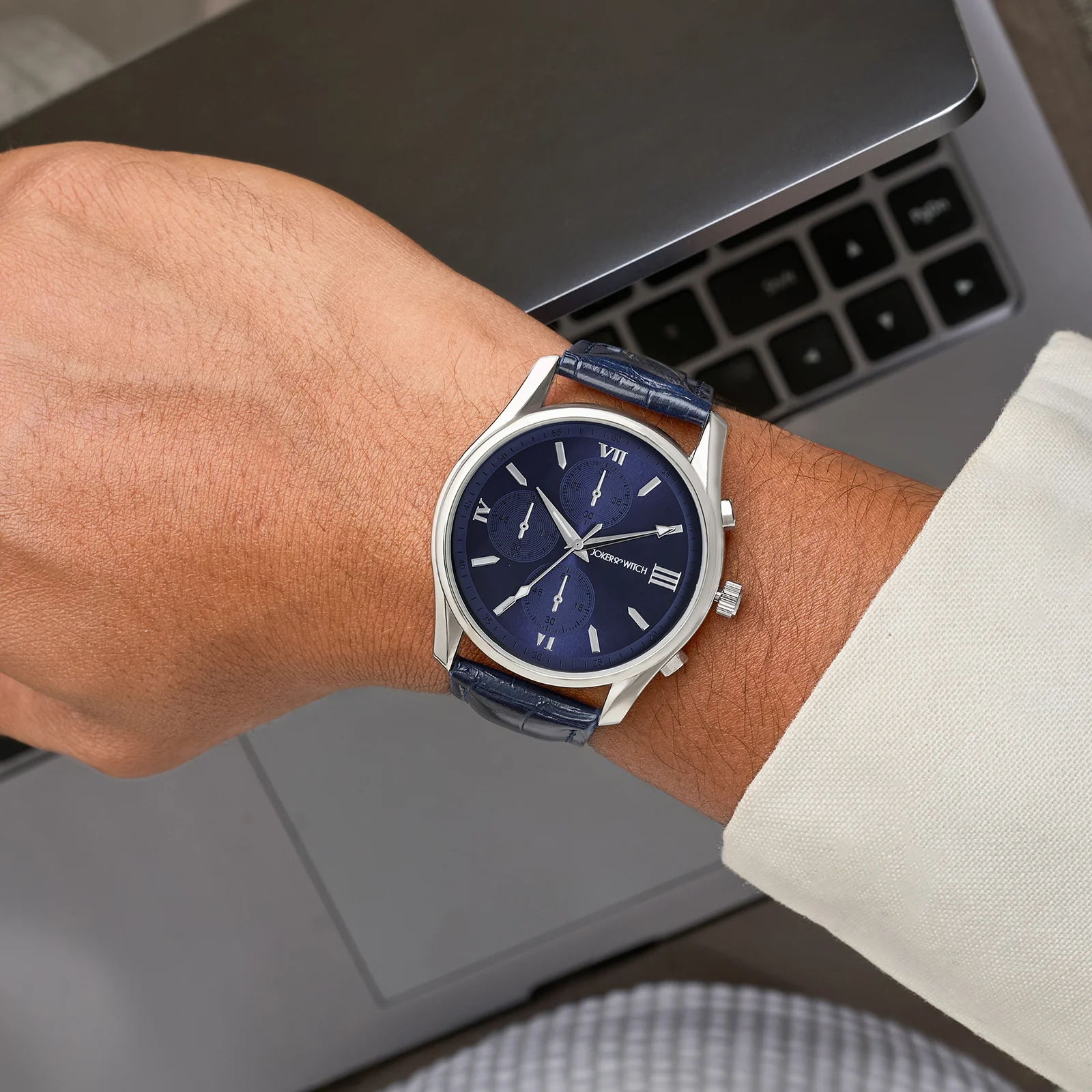Gladiator Blue Large Dial PU Strap Men's Watch - Image 2