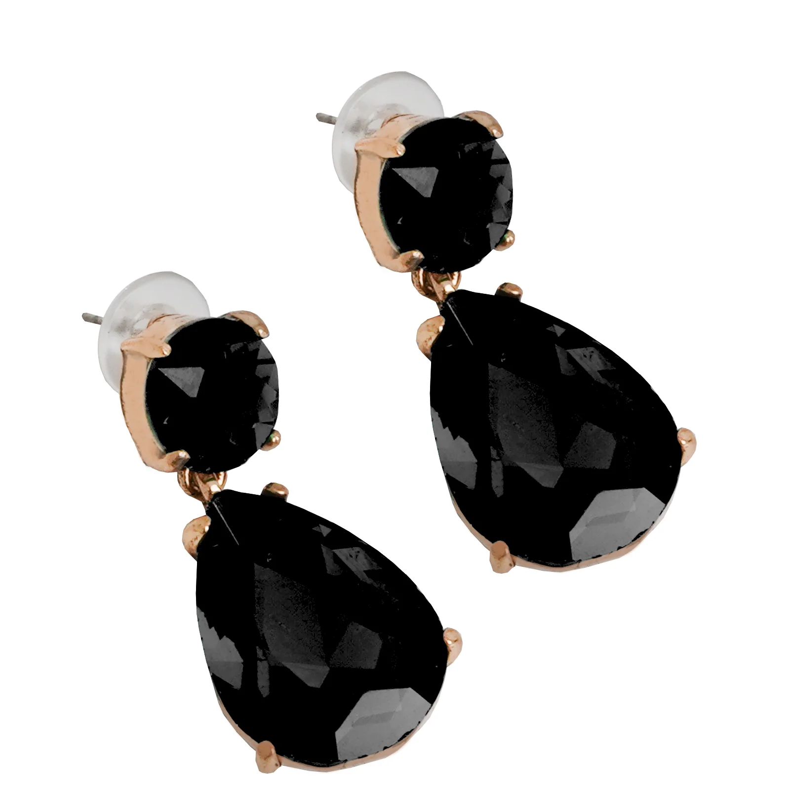 Glam Up Black Drop Earrings - Image 4