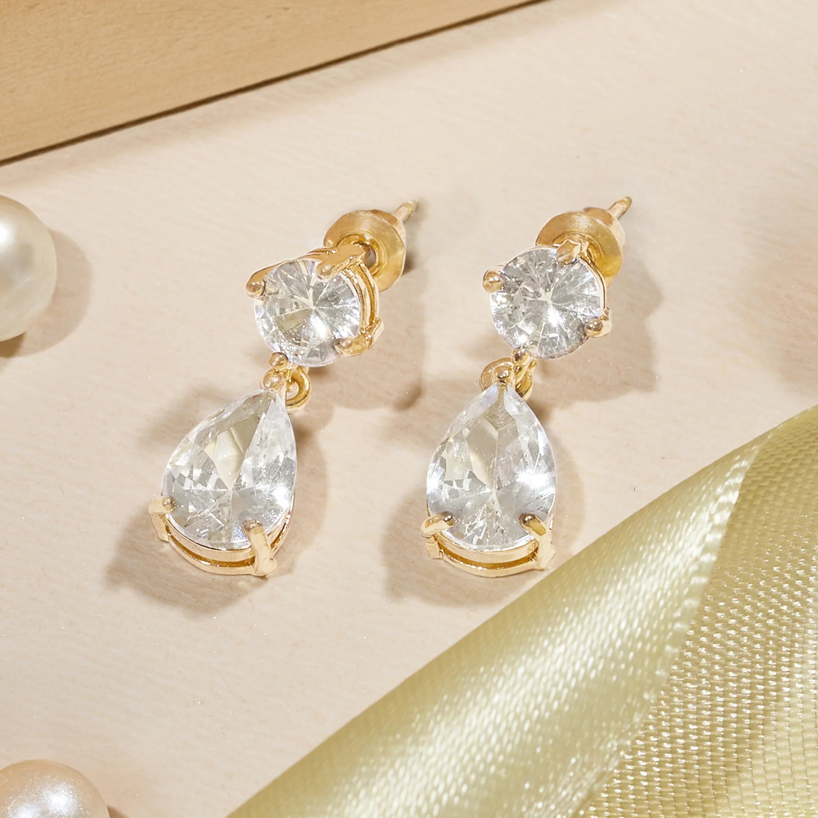 Glint-Bling Gold Earrings - Image 2