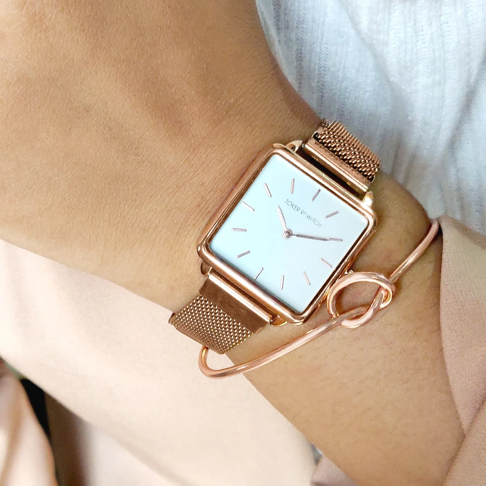 Glow Rosegold Watch Bracelet Stack