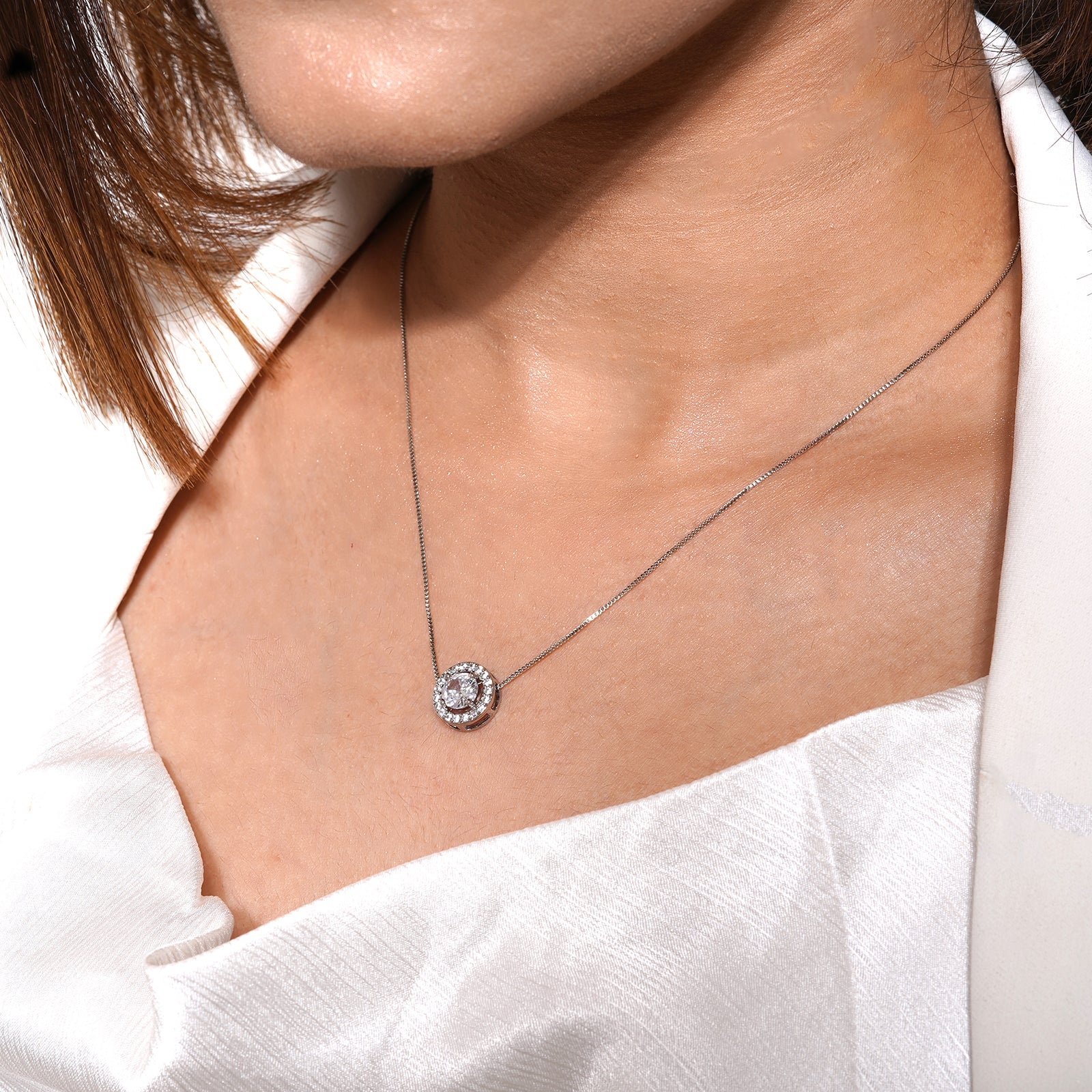Glynn Annular Silver Necklace