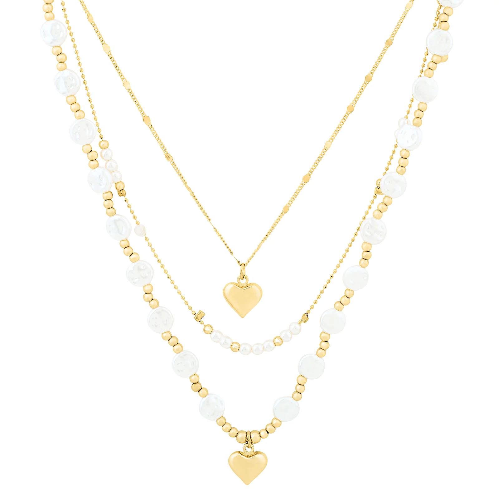 Golden Tide Love Layered Necklace - Image 3