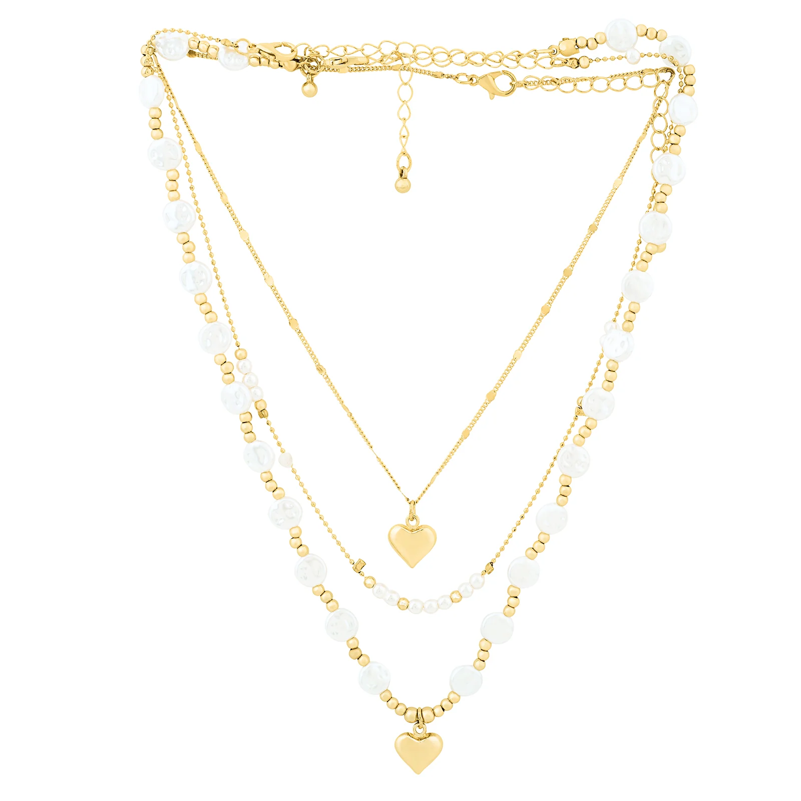 Golden Tide Love Layered Necklace - Image 4