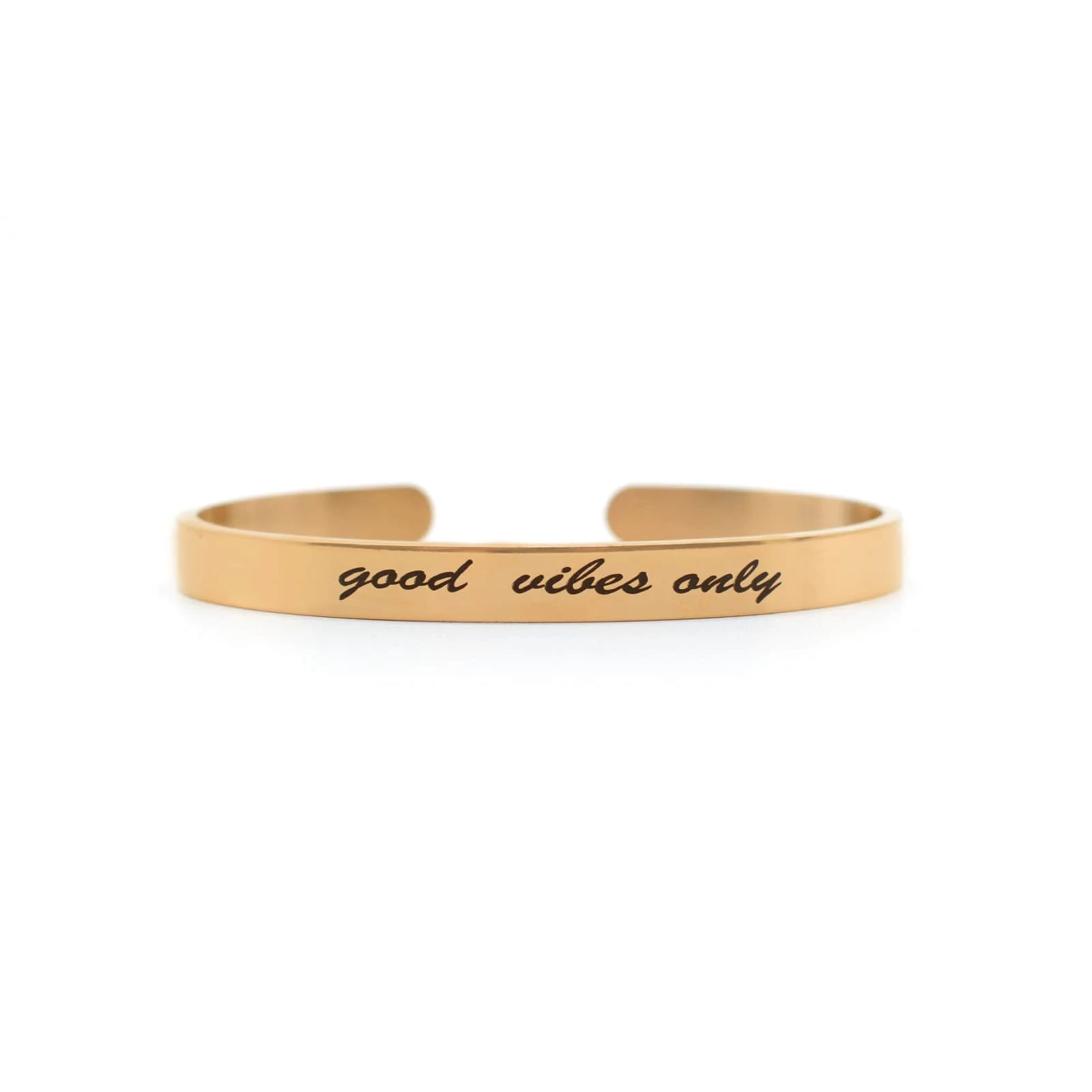 Good Vibes Only Rosegold Mantra Band