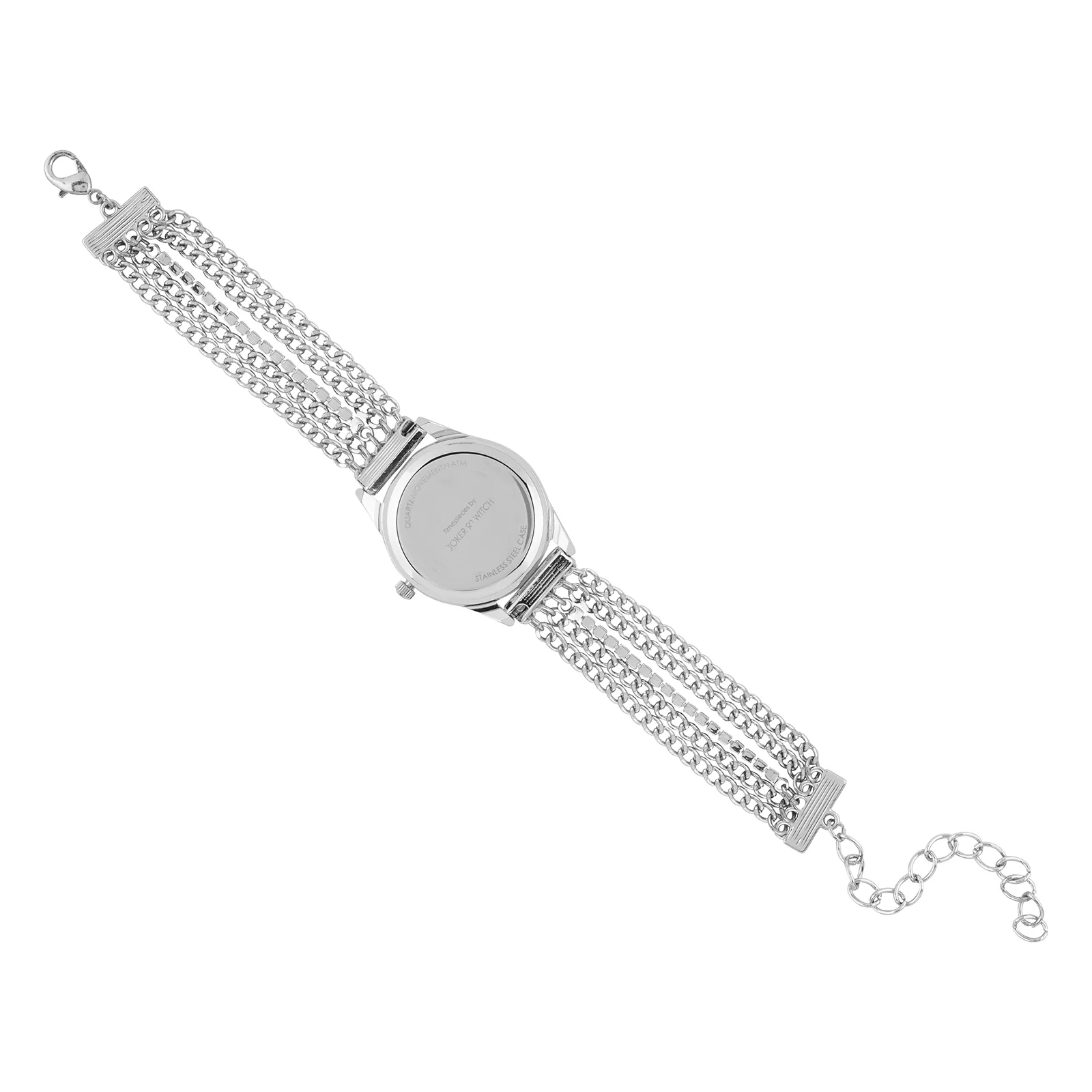 Haisley Black Small Dial Silver Chain Strap Women's Watch - Image 7