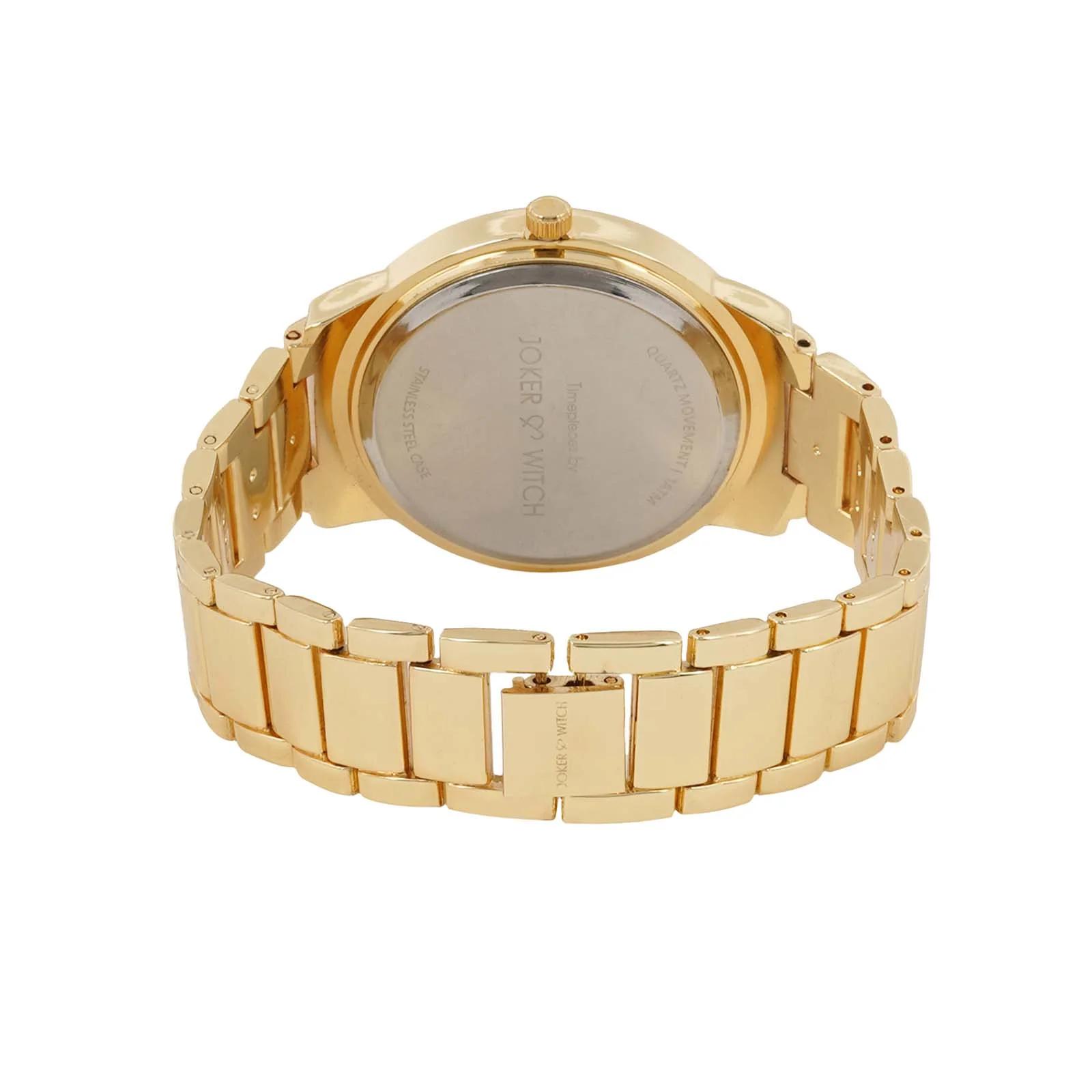 Halo Gold Large Rhinestone Dial Linked Chain Strap Women's Watch - Image 6