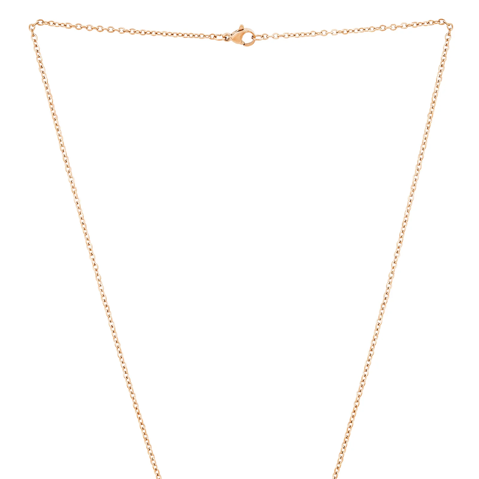 Happy Rose Gold Women's Round Mantra Necklace - Image 4