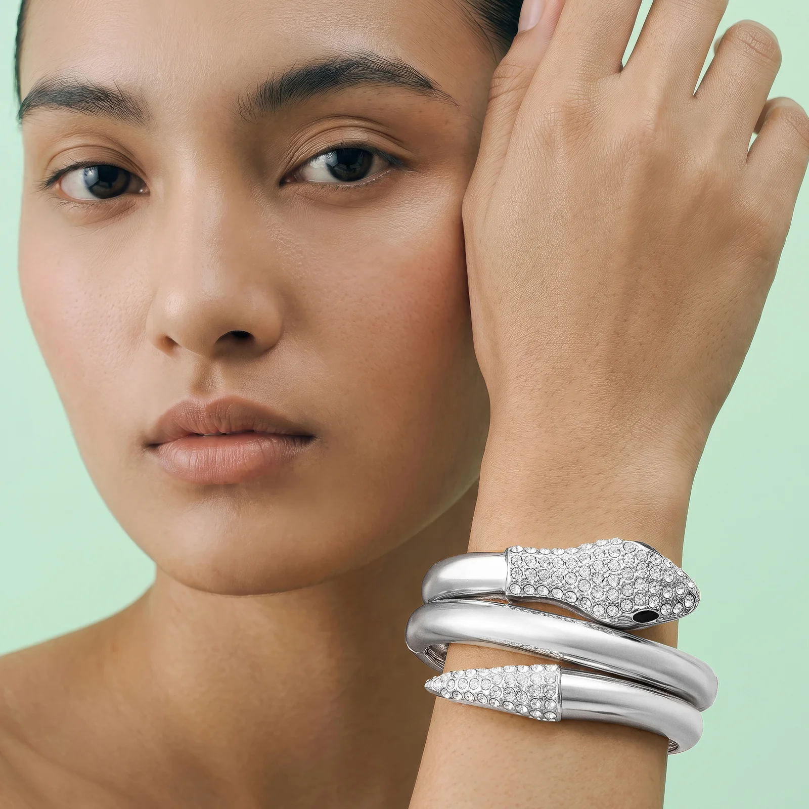 Hebiro Silver Snake Bracelet - Image 2
