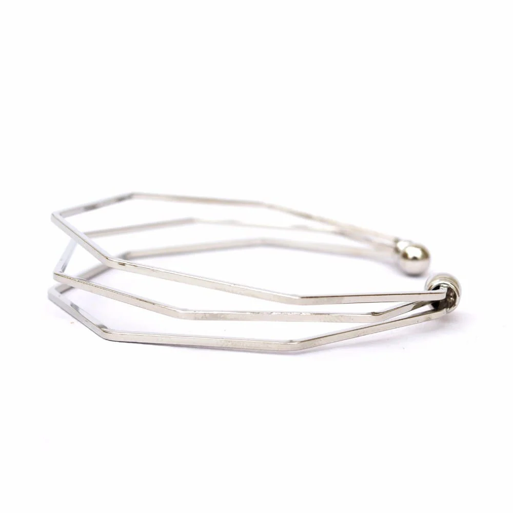 Hexagon Silver Bracelet - Image 5