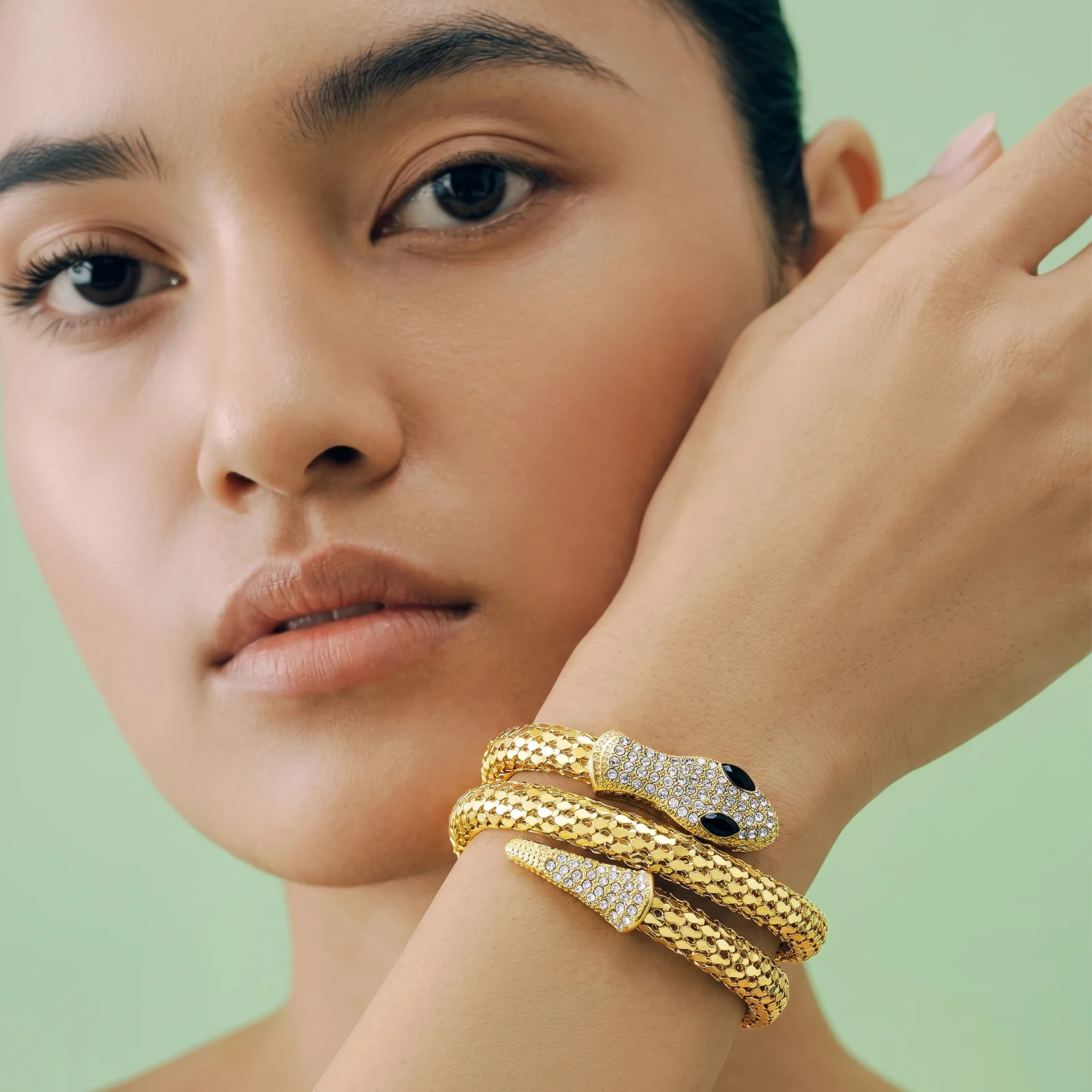 Hissé Gold Snake Bracelet