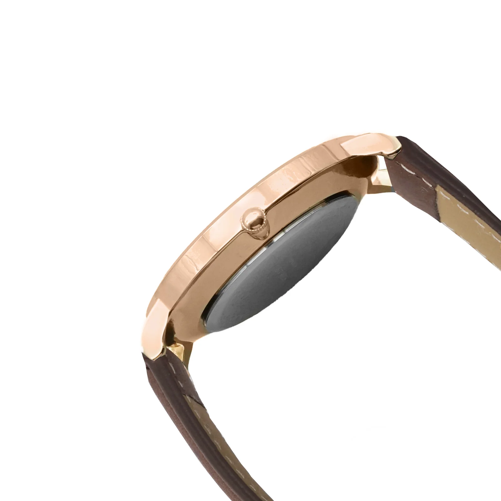 Hope White Large Dial Brown PU Strap Women's Watch - Image 3