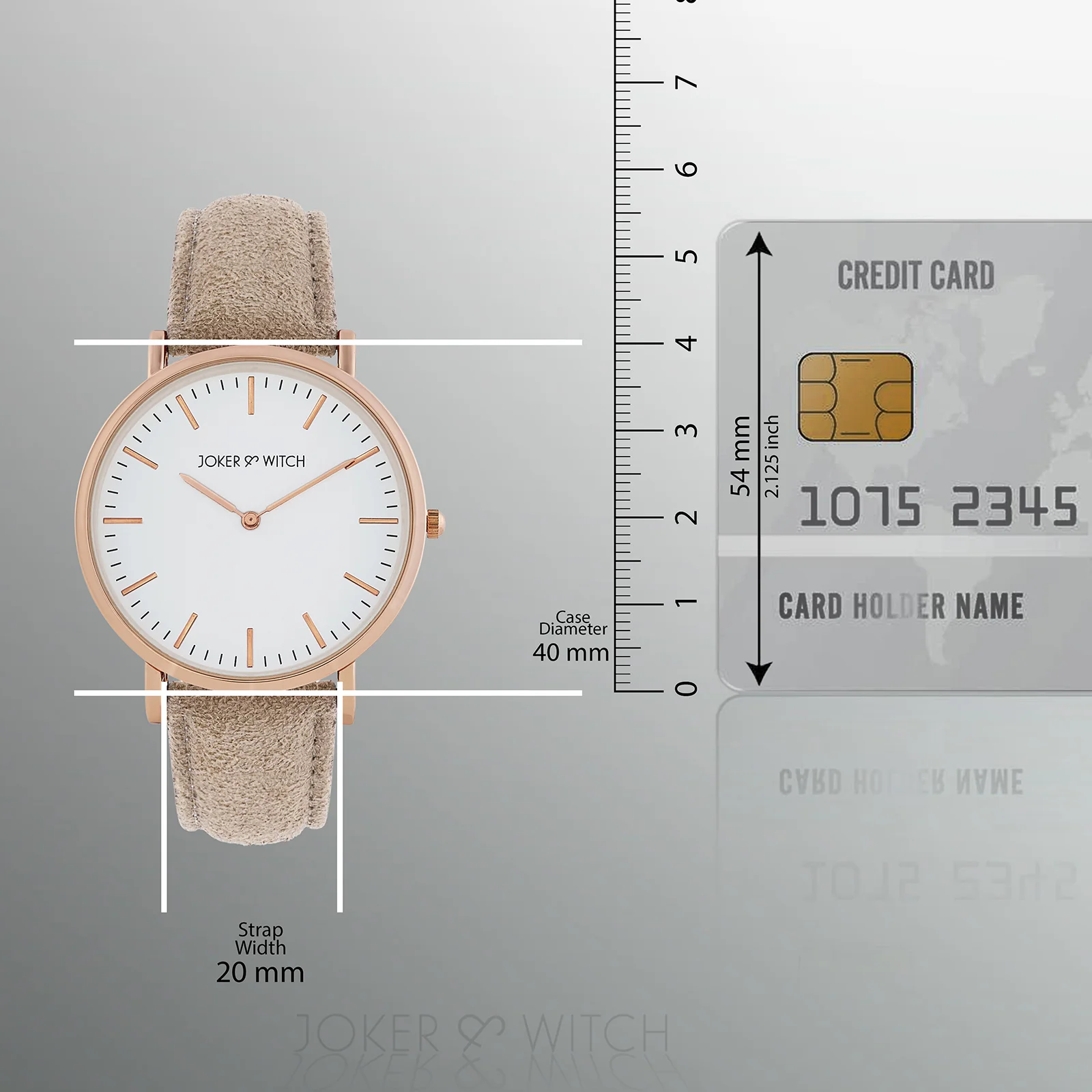 Hope White Large Dial Crème PU Strap Women's Watch - Image 8