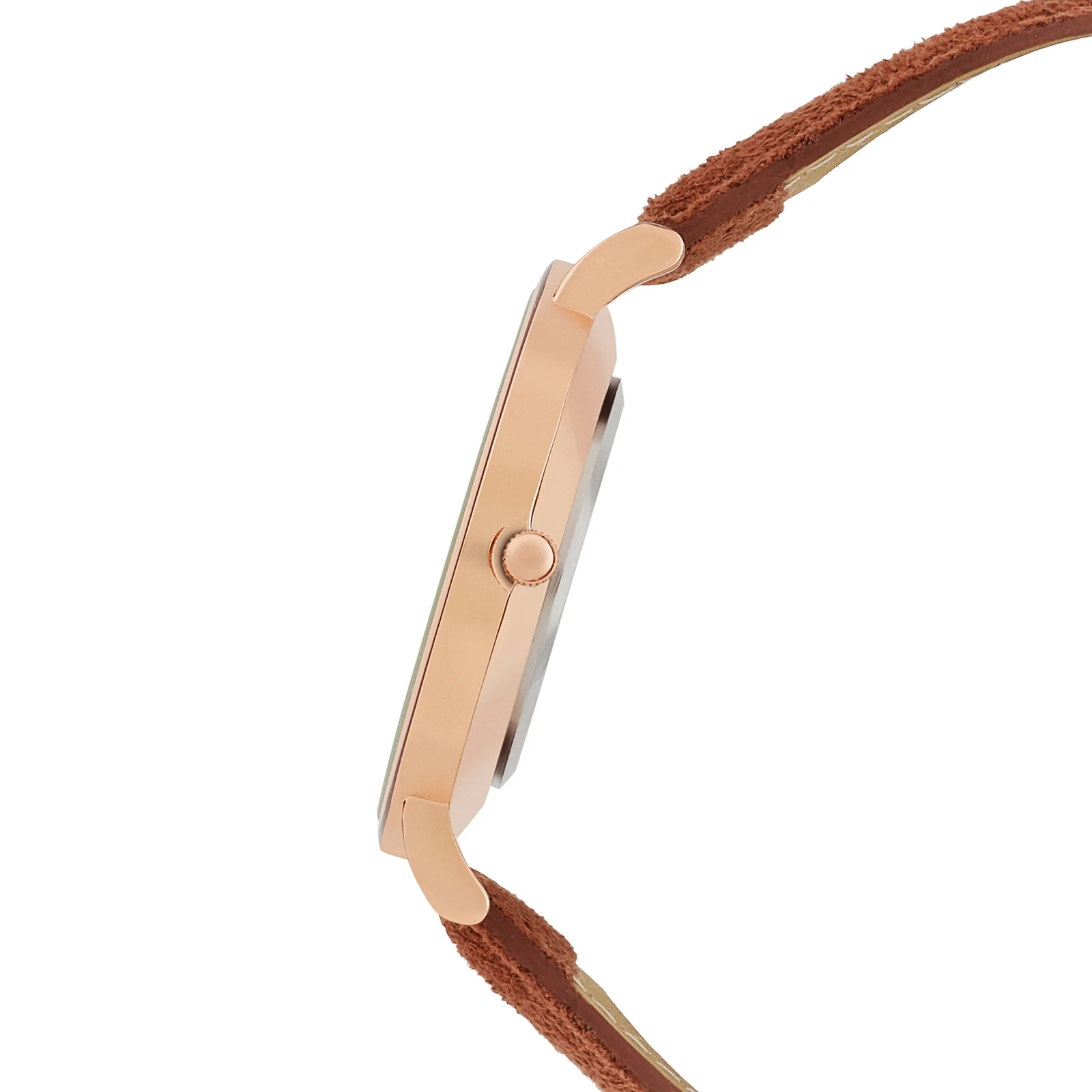 Hope White Large Dial Mocha PU Strap Women's Watch - Image 5