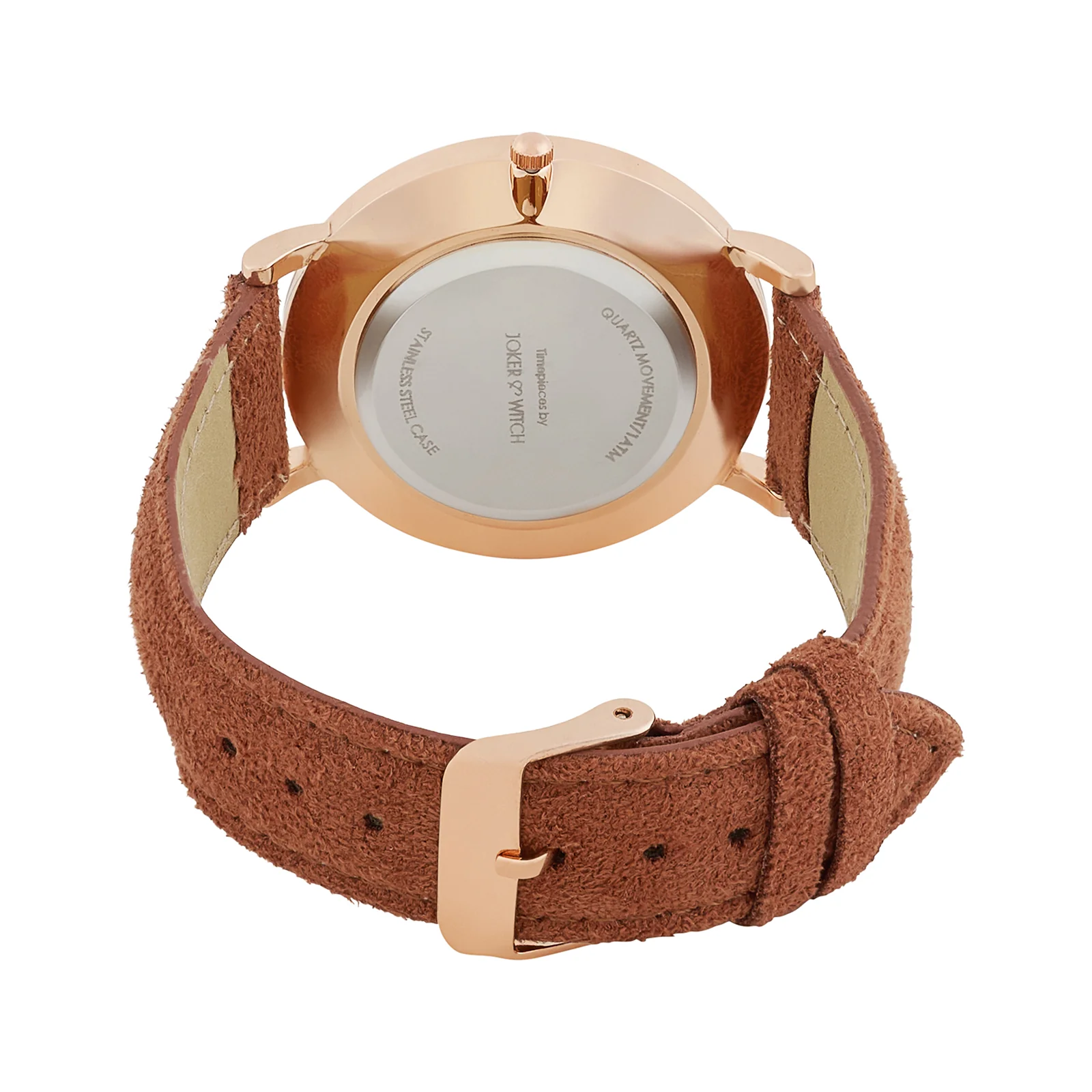 Hope White Large Dial Mocha PU Strap Women's Watch - Image 6