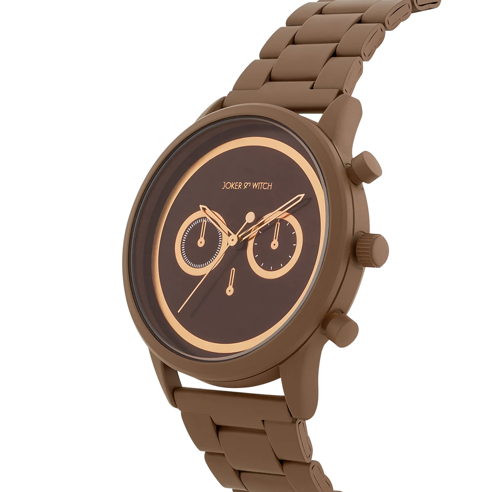 Hudson Brown XLarge Dial Linked Chain Strap Men's Watch - Image 4