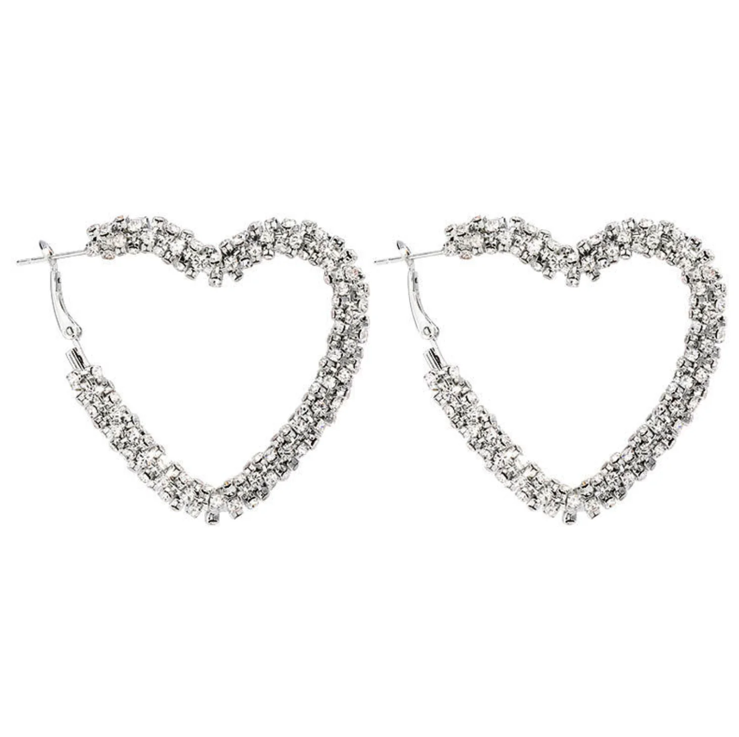 I Heart You Silver Bling Earrings - Image 8