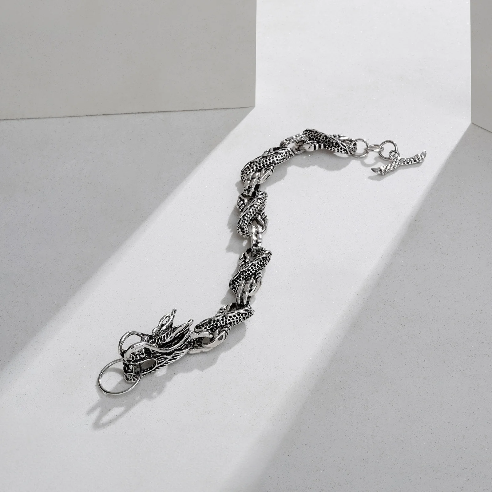 Icarus Dragon Scale And Dragon Head Bracelet
