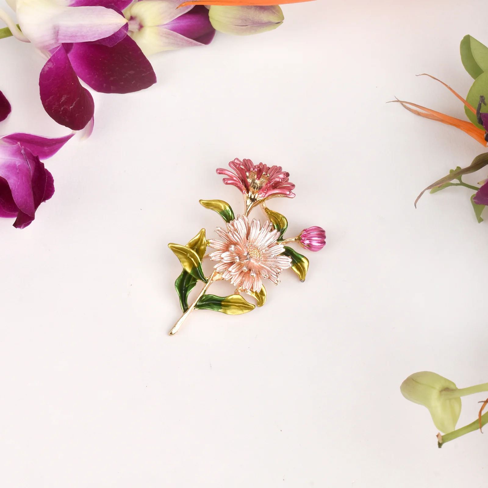Idylla Purple Floral Brooch