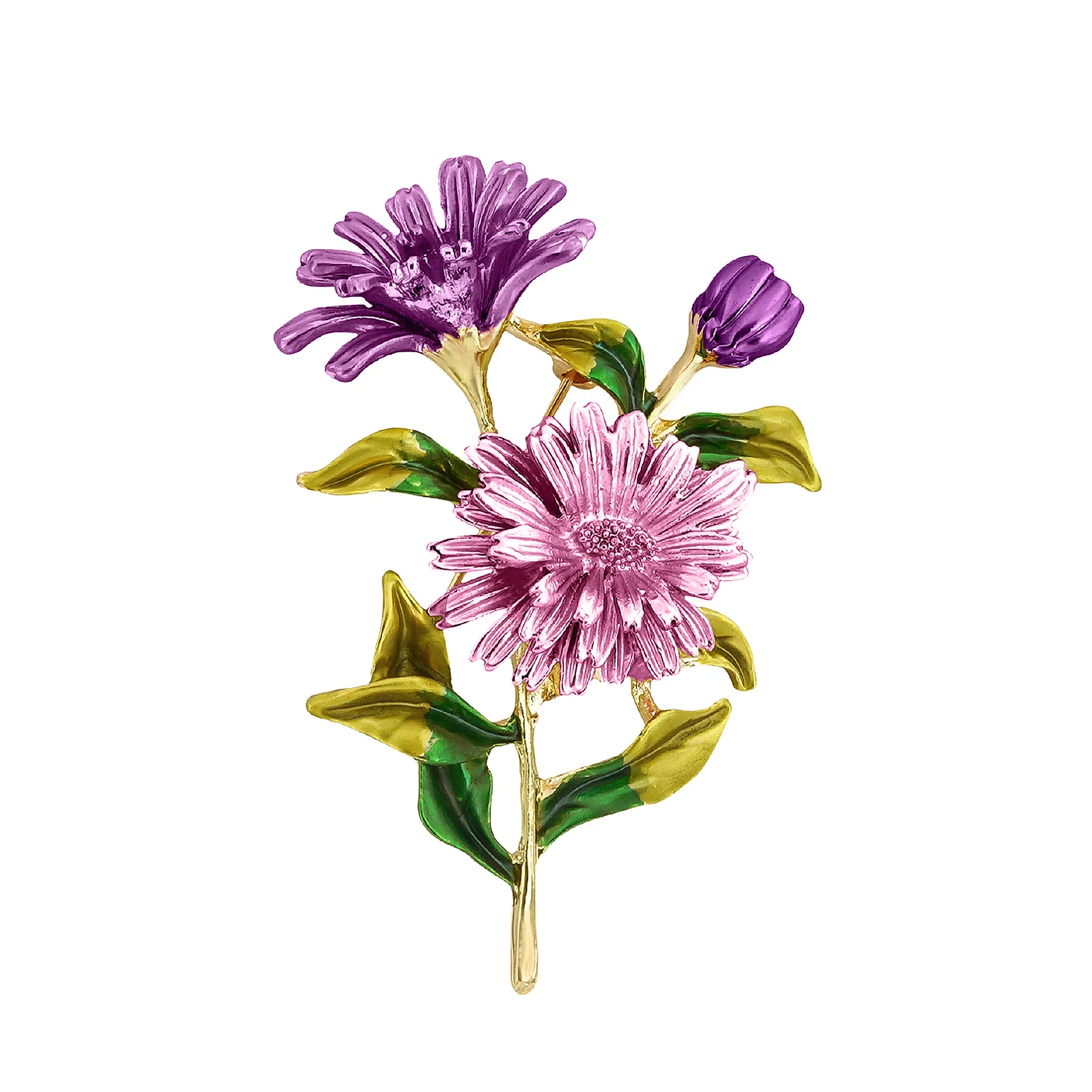 Idylla Violet Floral Brooch - Image 3