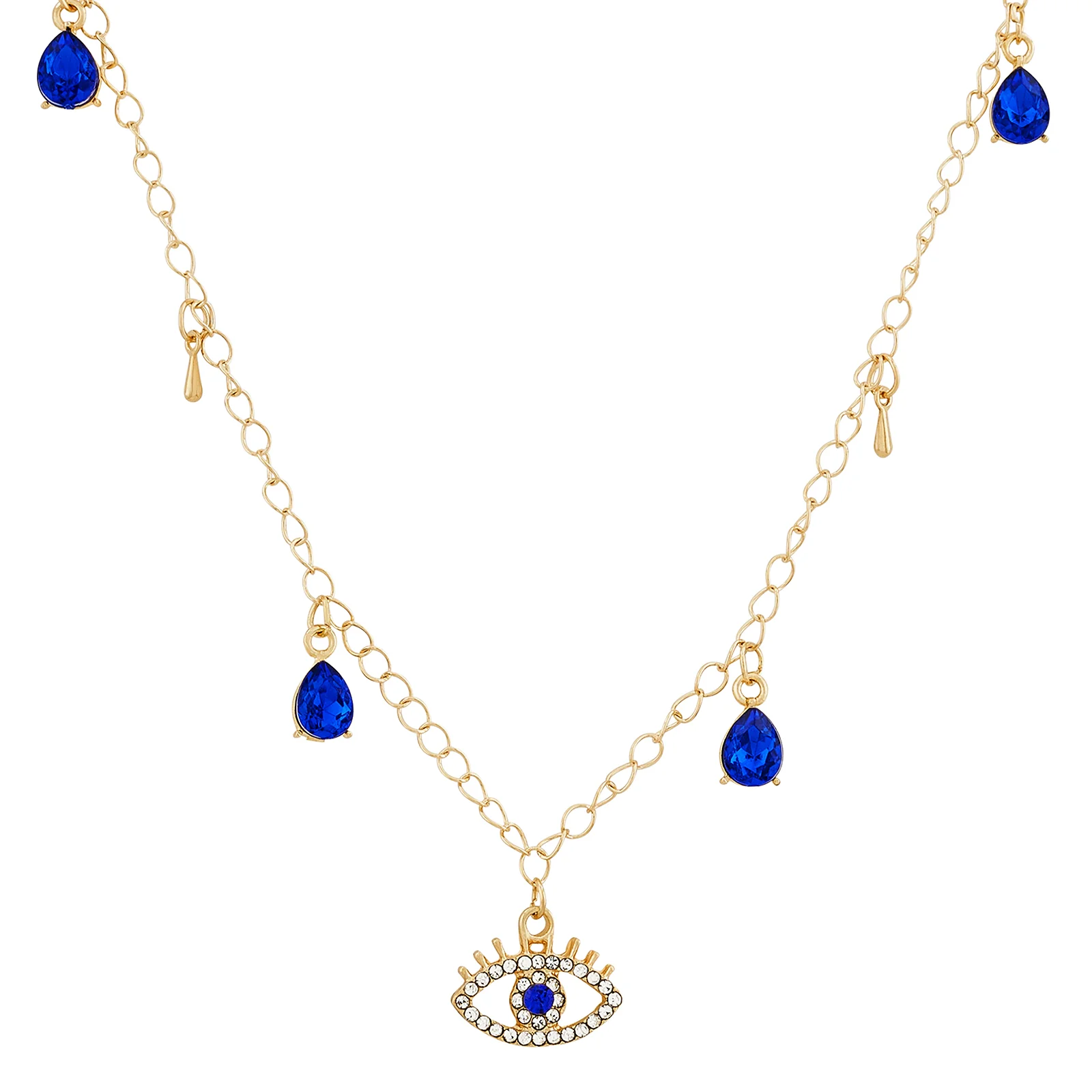 Indigo-Drop Evil Eye Necklace - Image 4