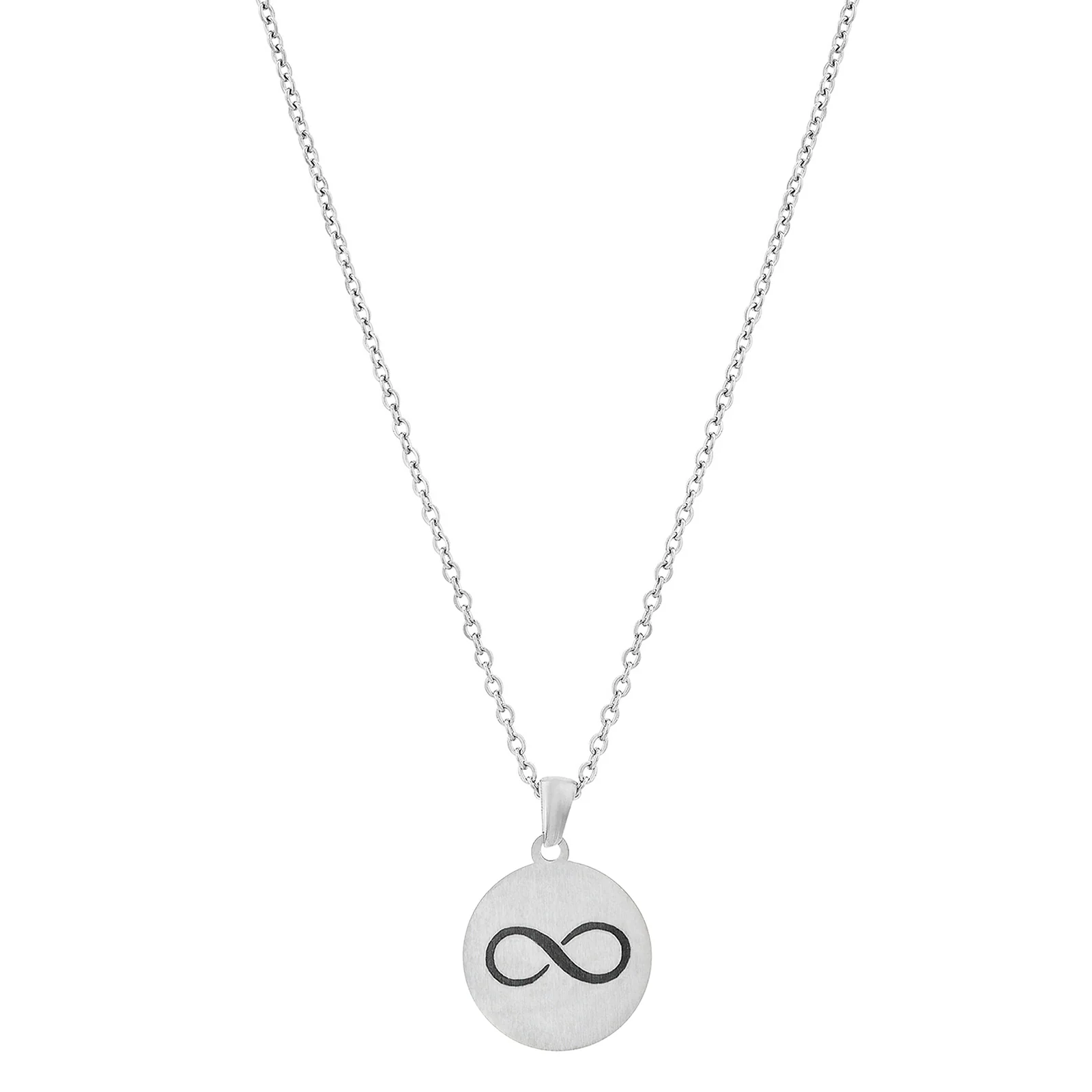 Infinity Silver Women's Round Mantra Necklace - Image 5